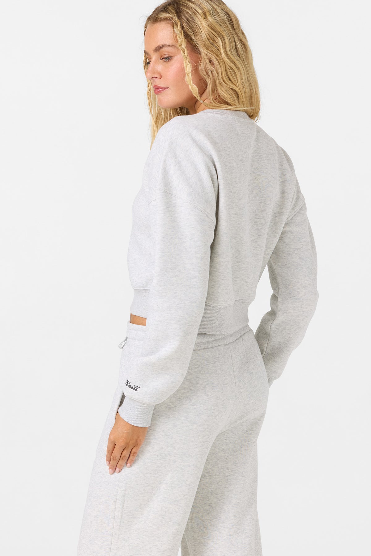 EVELYN CROPPED CREW FLEECE
