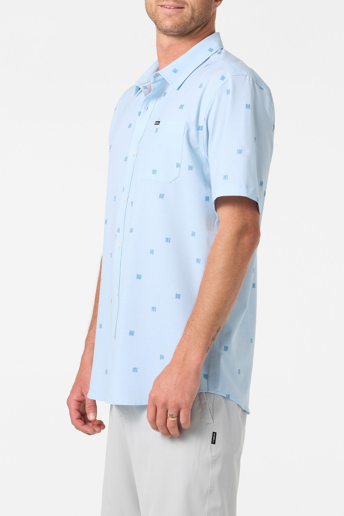 UPF SLUB RELAXED SHORT SLEEVE WOVEN SHIRT