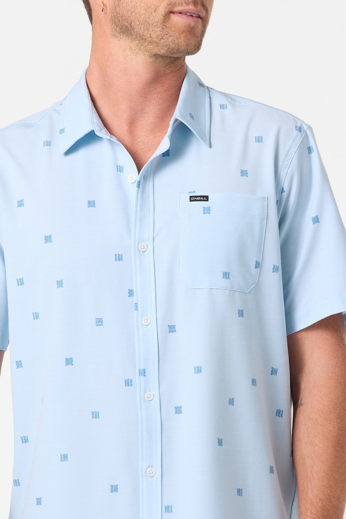 UPF SLUB RELAXED SHORT SLEEVE WOVEN SHIRT