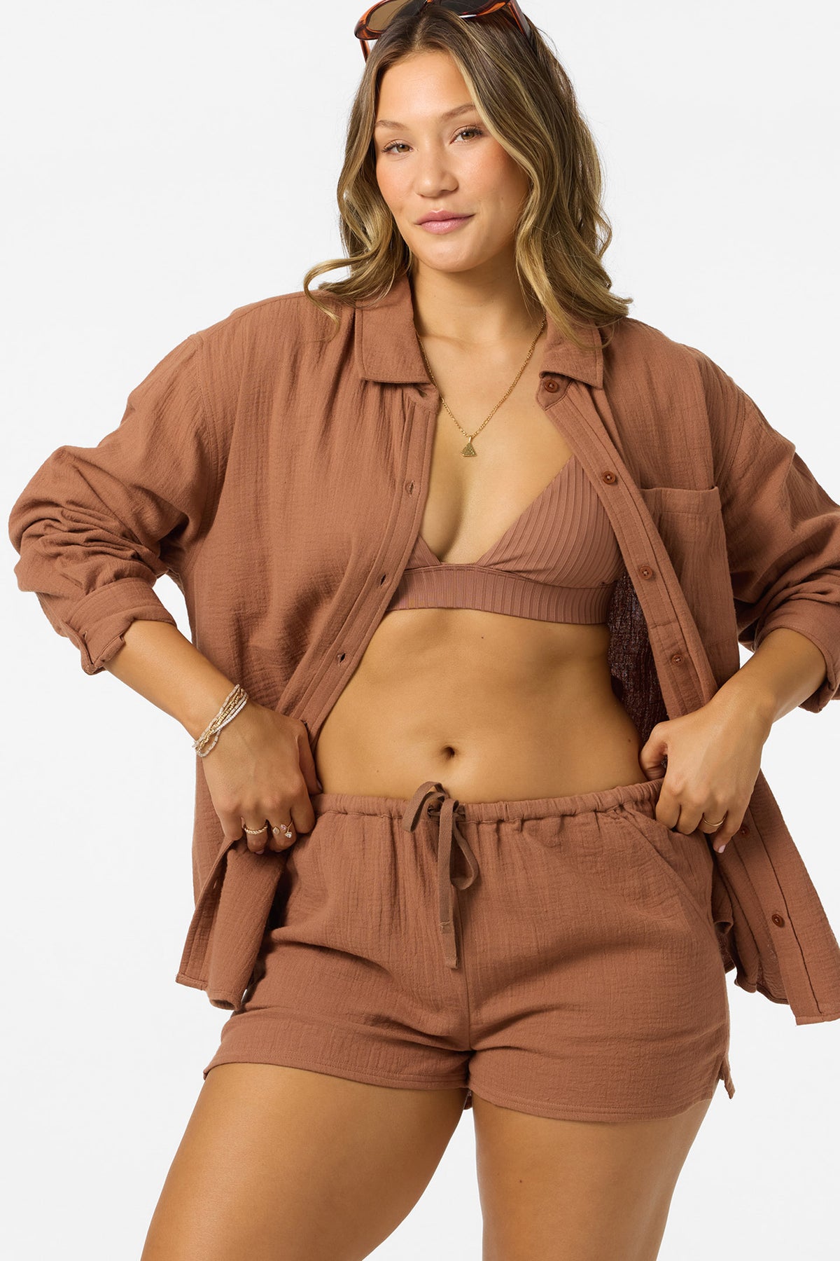 LENI RELAXED LS WOVEN SHIRT