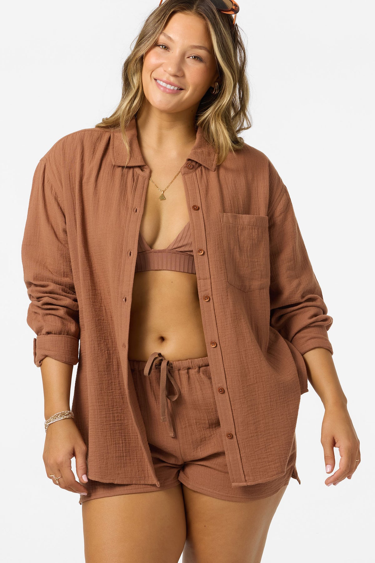 LENI RELAXED LS WOVEN SHIRT