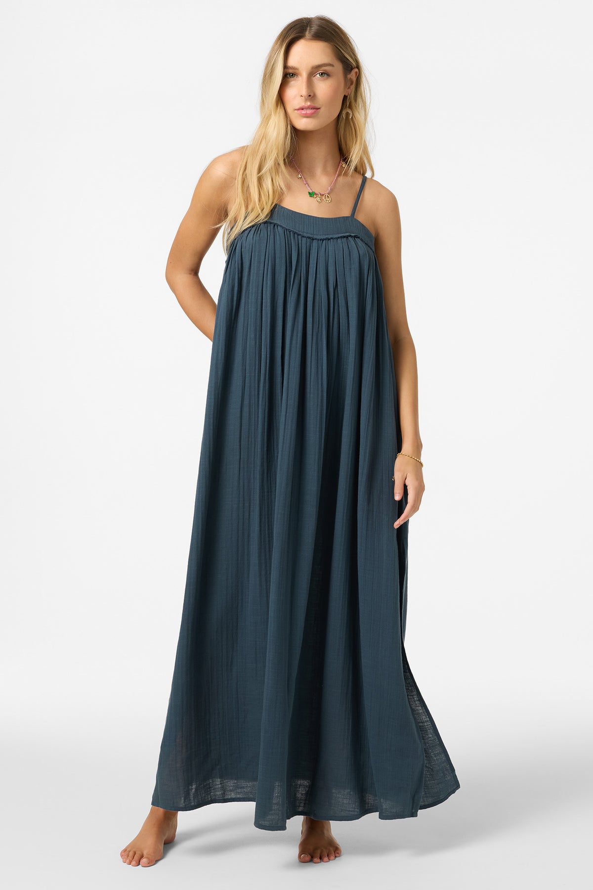 SALTWATER SOLIDS SAI MAXI COVERUP DRESS