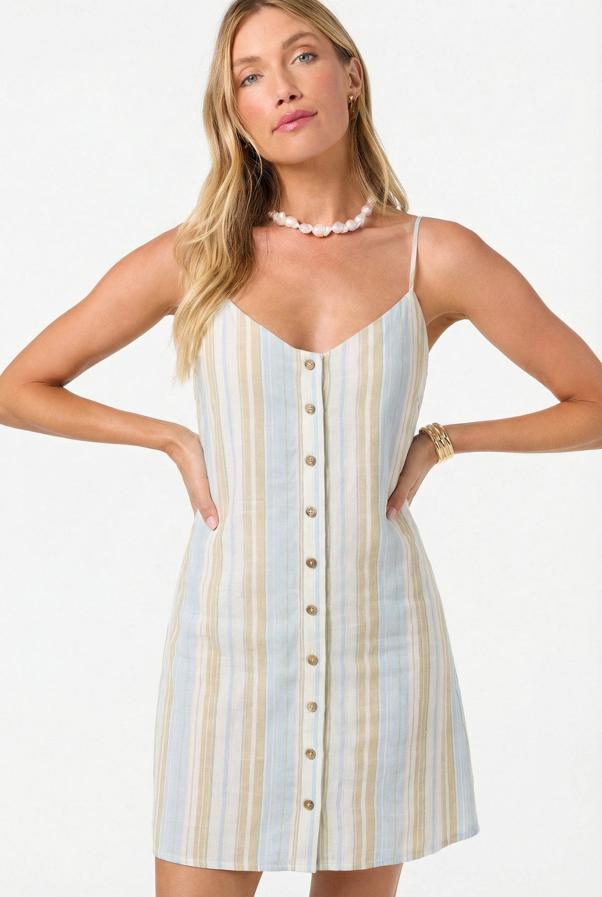 ATLEE STRIPE MINI DRESS