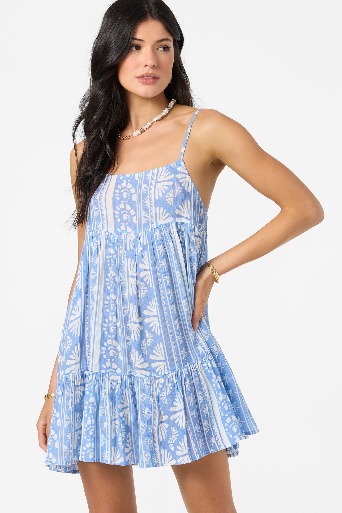 SALTWATER ESSENTIALS RILEE PRINTED MINI COVERUP DRESS