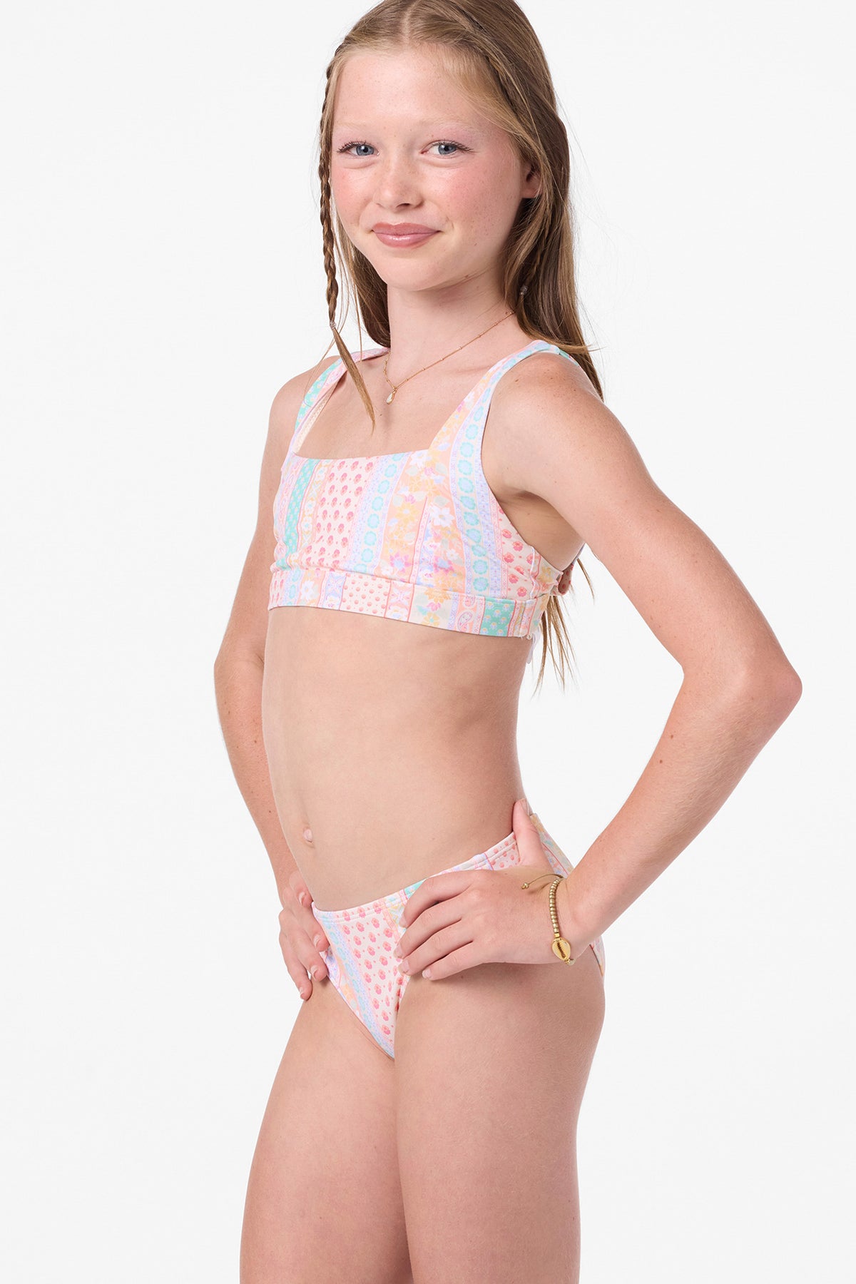 BALI FLORAL SQUARE NECK TANK SET