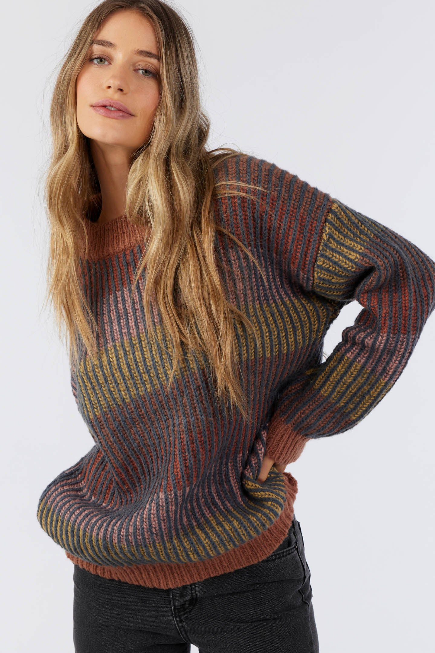 UO Striped Texture Knit Jumper