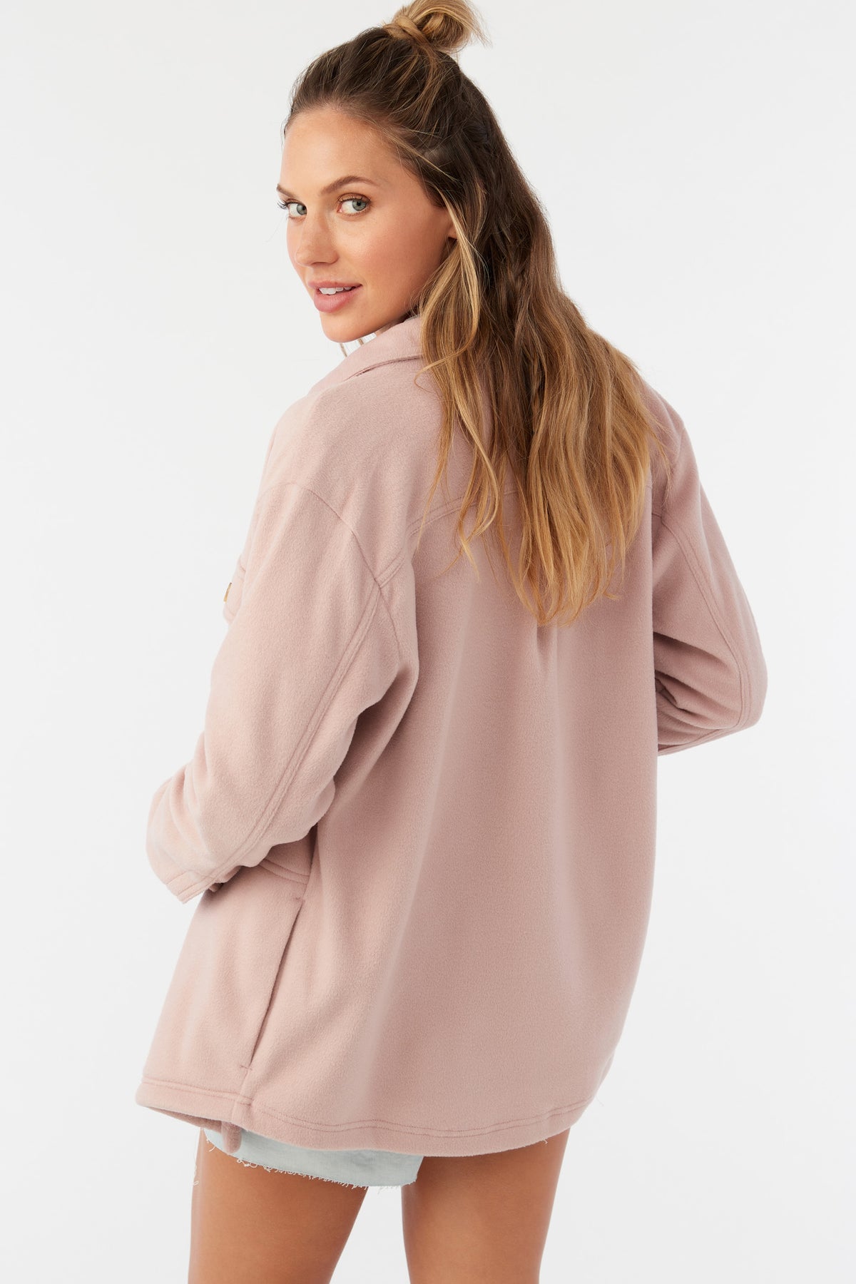 COLLINS SOLID FLEECE TOP