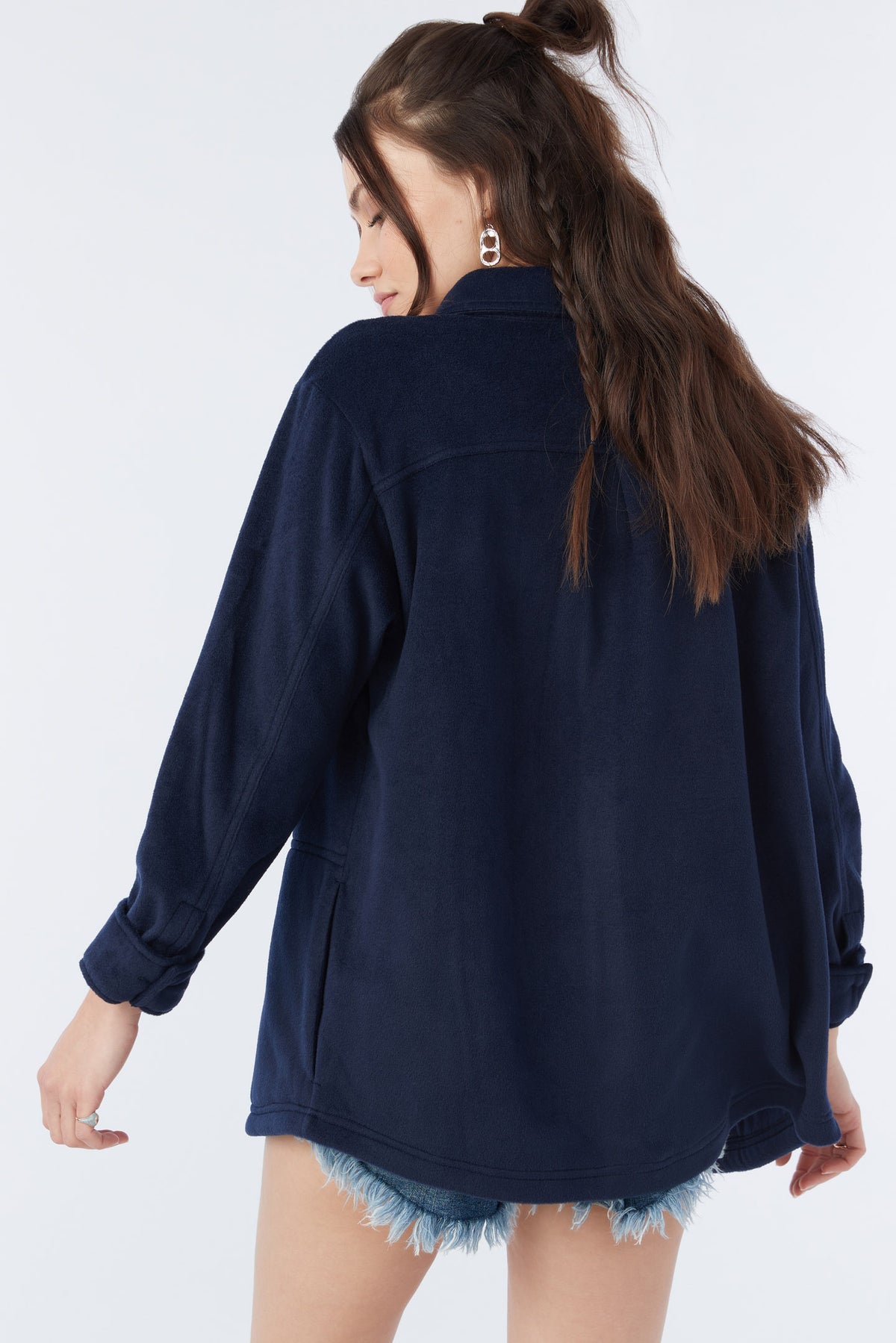 COLLINS SOLID FLEECE TOP