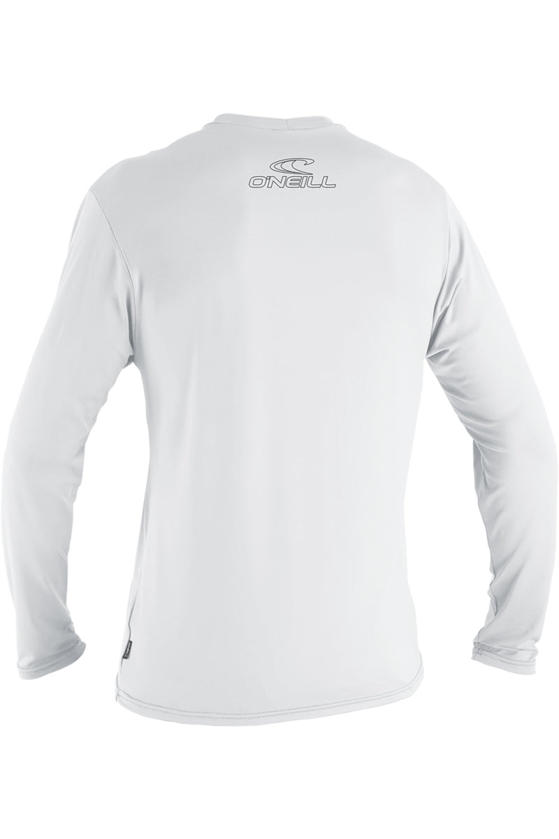 O'Neill Men's Basic Skins UPF 50+ Long Sleeve Sun Shirt, White, 2XL