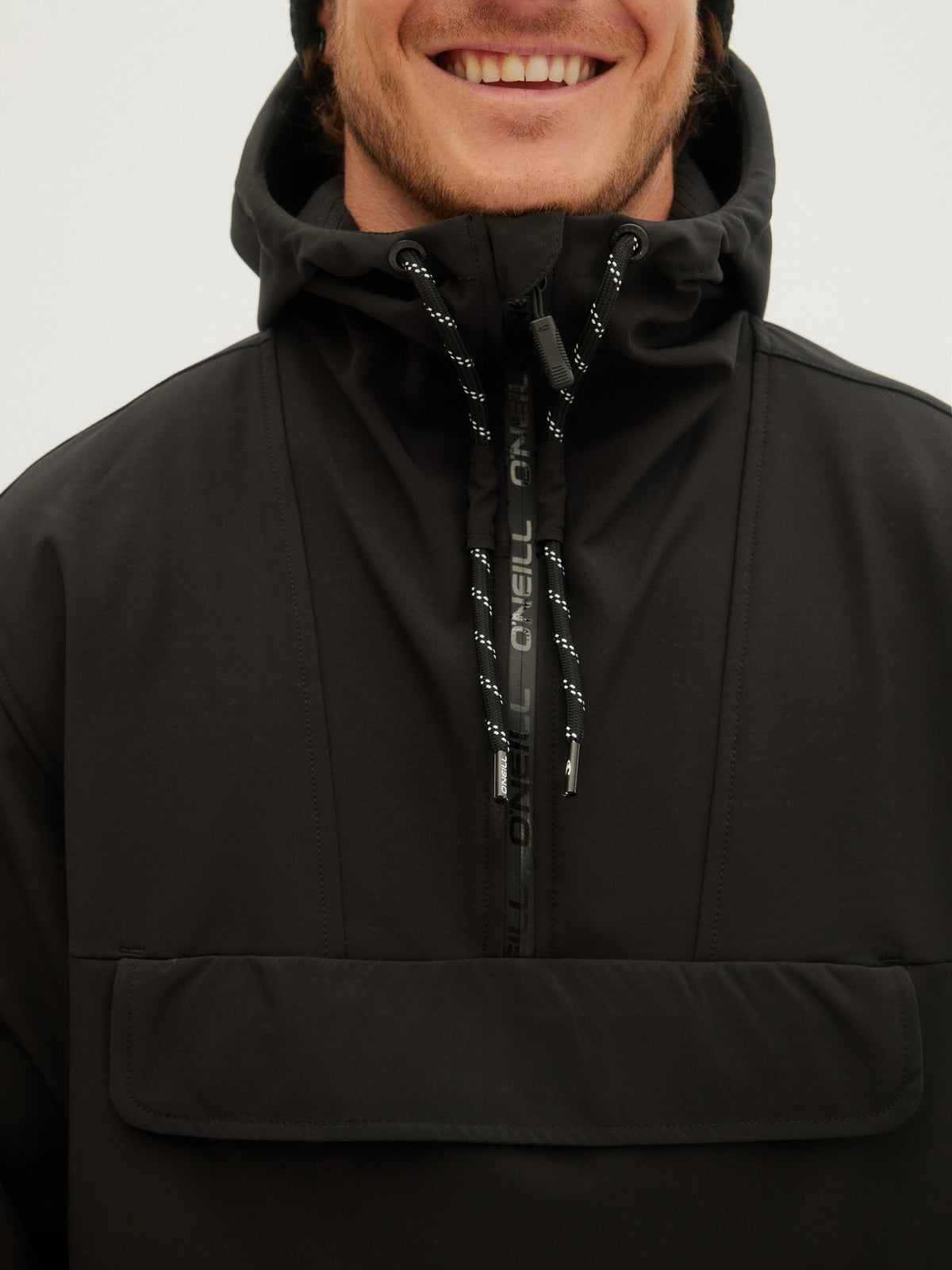 O'Neill Mens Anorak Hyperfleece in Black Out