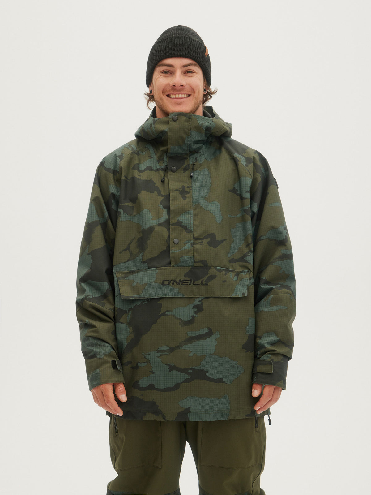 O'Neill Mens O'Riginal Anorak in Green Aop Camo