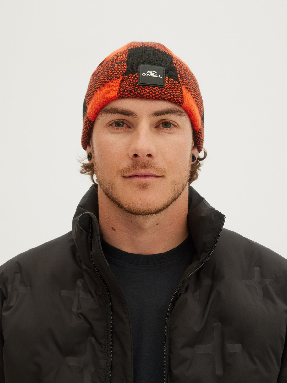 O'Neill Mens Check Mate Beanie in Black Out
