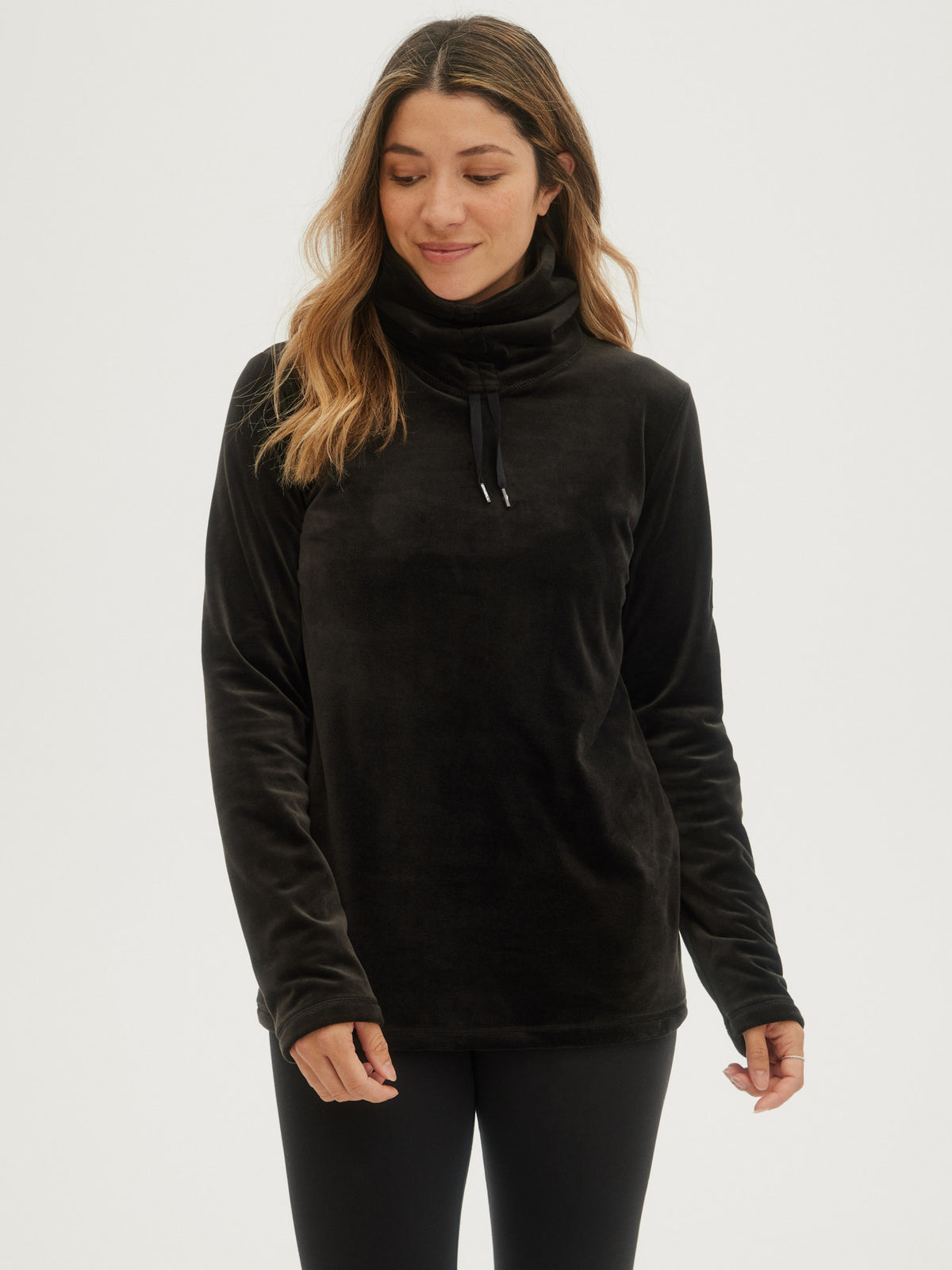 O'Neill Ladies Clime Plus Fleece Half Zip in Black Out