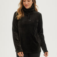 O'Neill Ladies Clime Plus Fleece Half Zip in Black Out