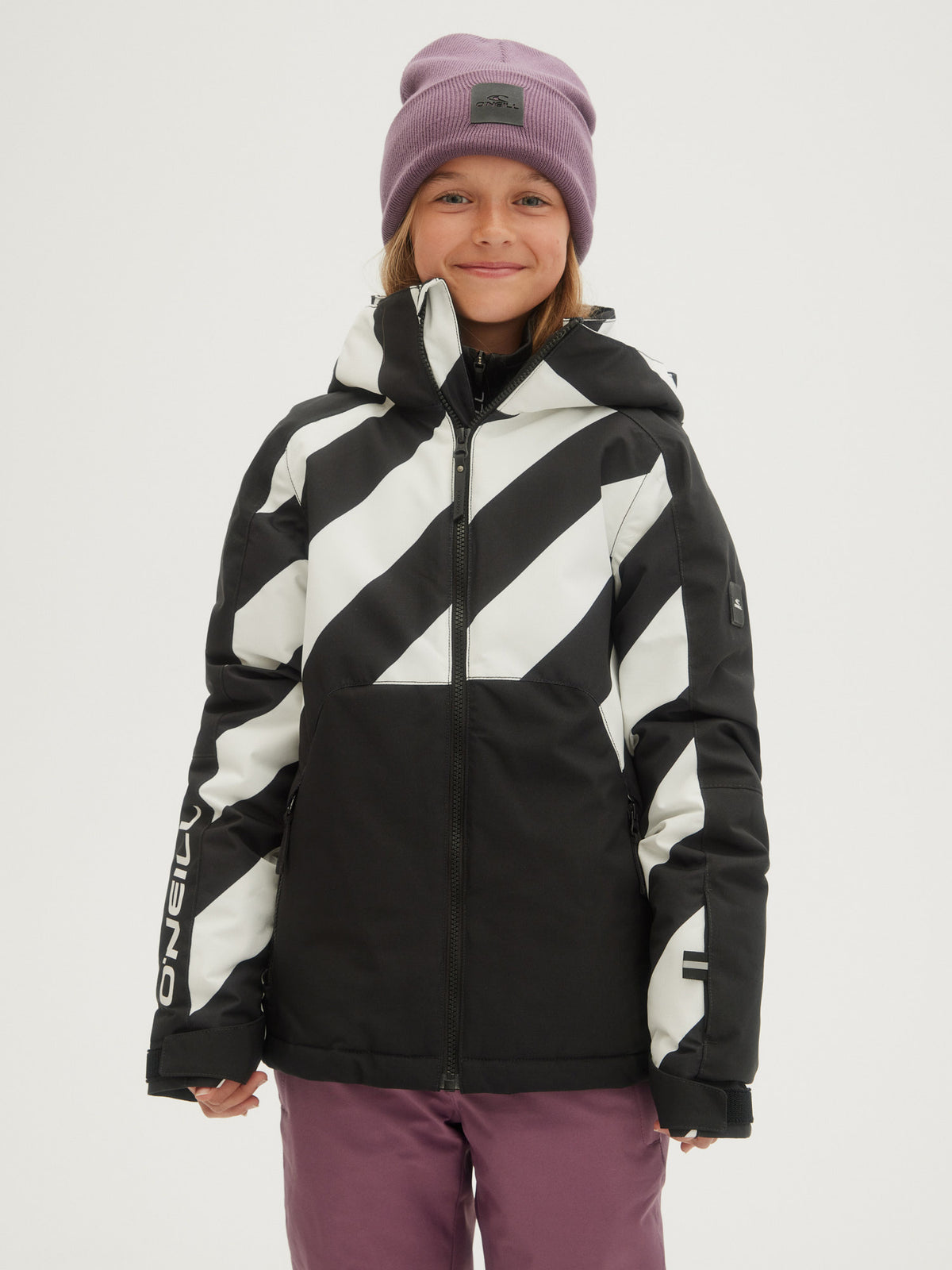 O'Neill Girls Adelite Printed Jacket in Black Out