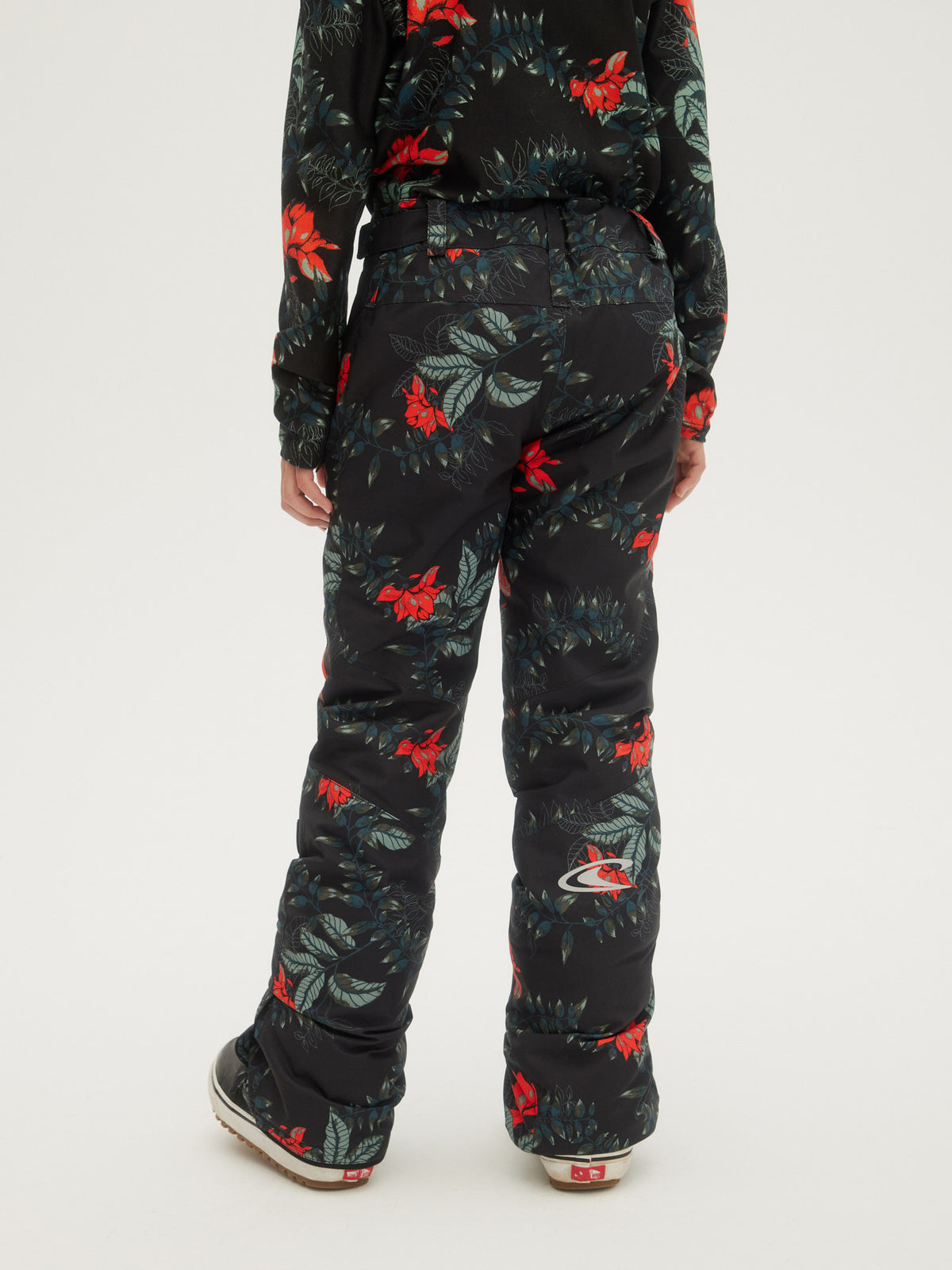 O'Neill Girls Charm Printed Pants in Black Aop W/ Green