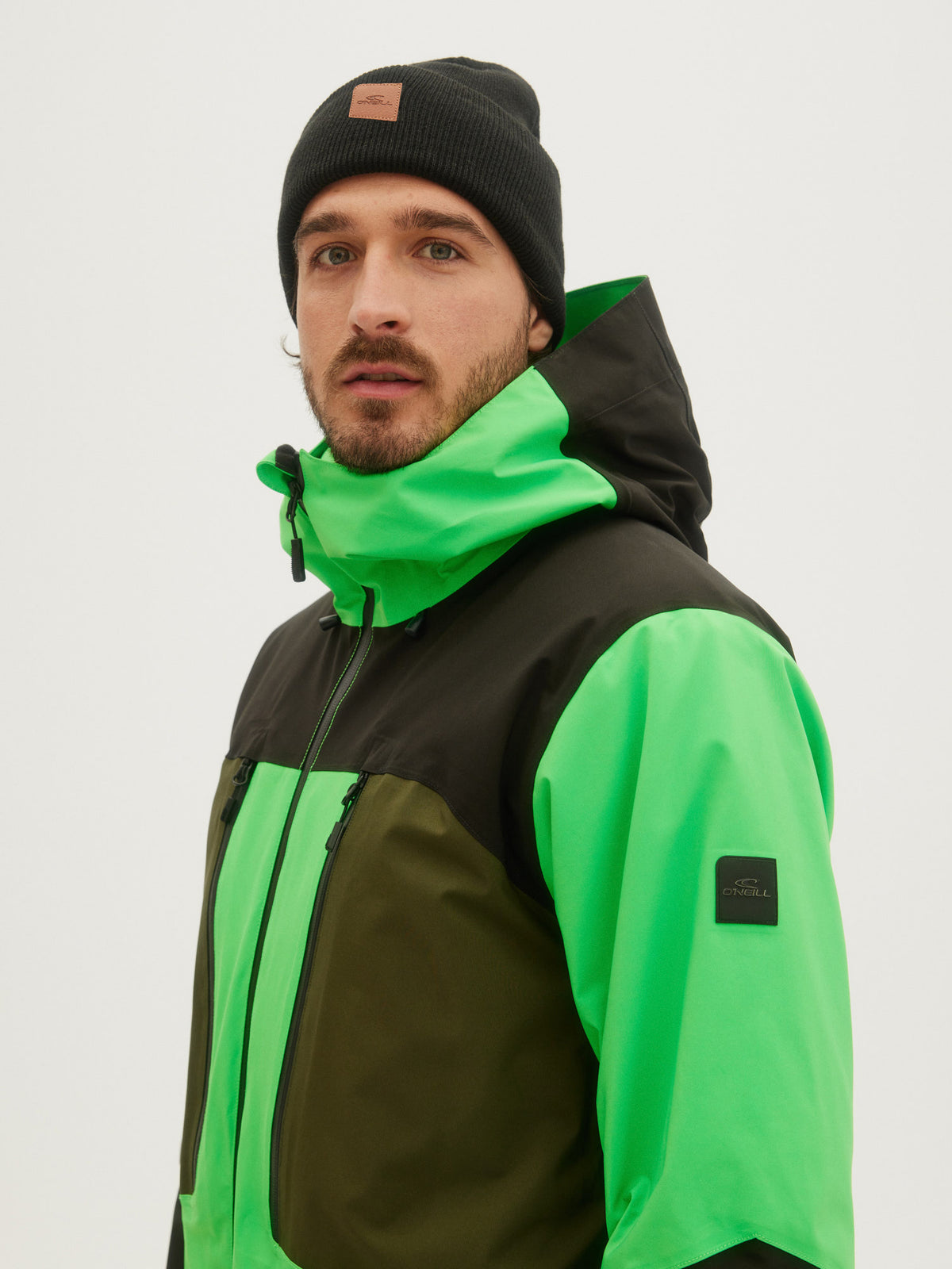 O'Neill Mens Gtx Psycho Tech Jacket in Poison Green