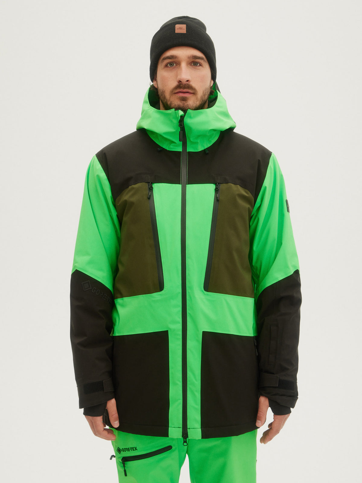 O'Neill Mens Gtx Psycho Tech Jacket in Poison Green