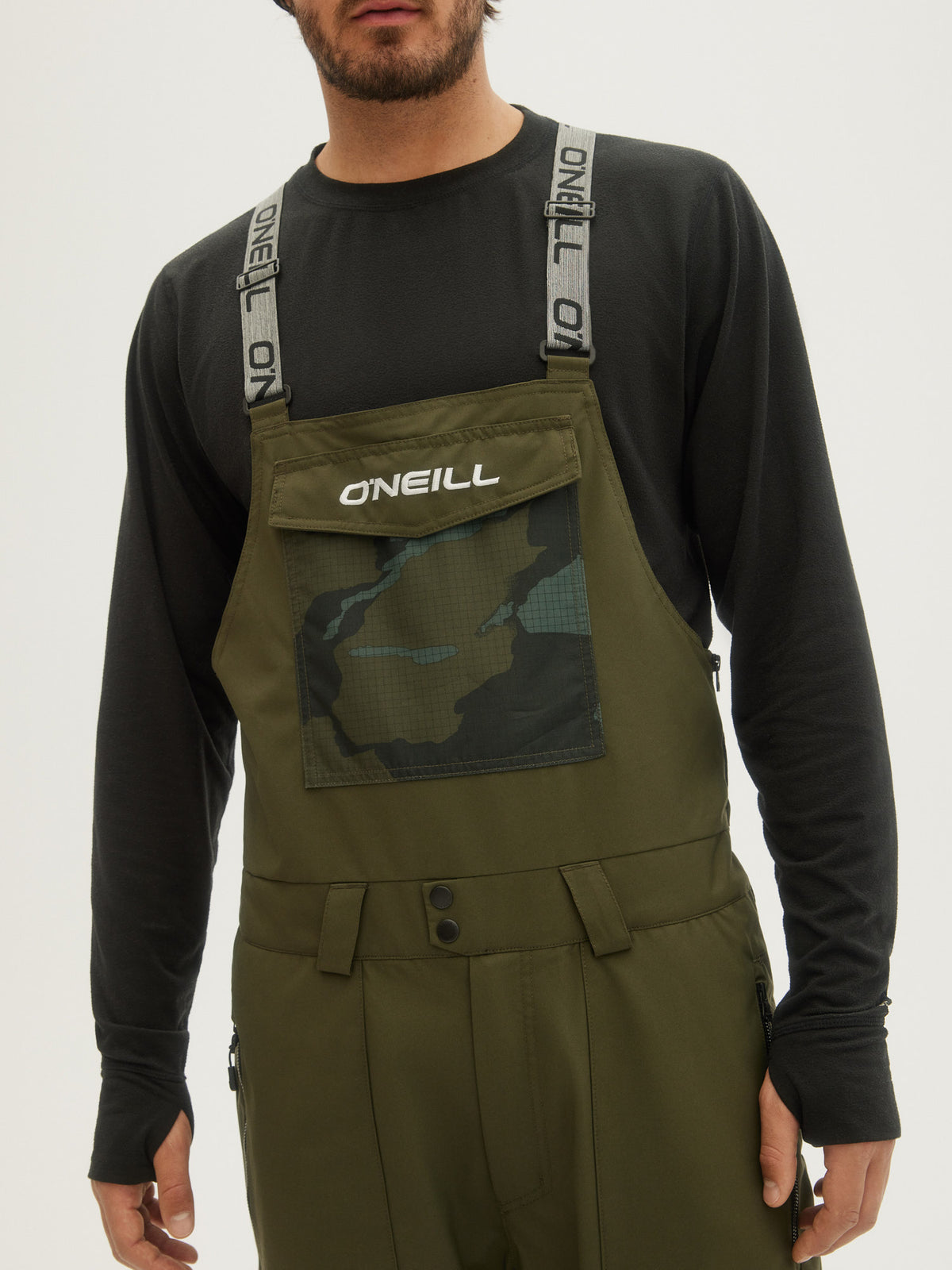 O'Neill Mens Shred Bib Pants in Forest Night