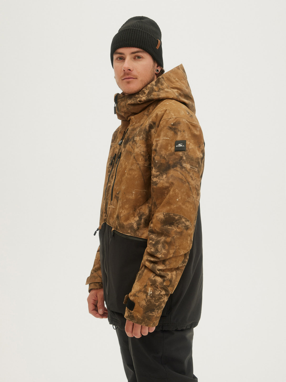 O'Neill Mens Texture Jacket in Beige Aop