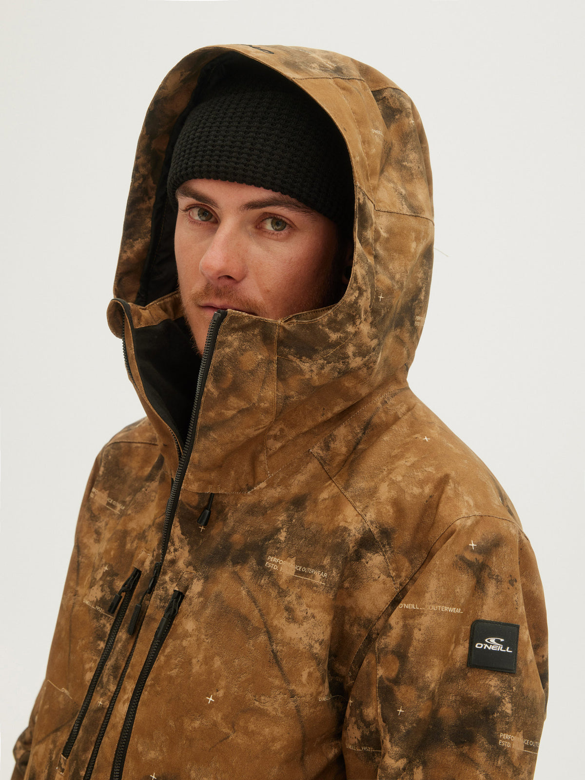 O'Neill Mens Texture Jacket in Beige Aop