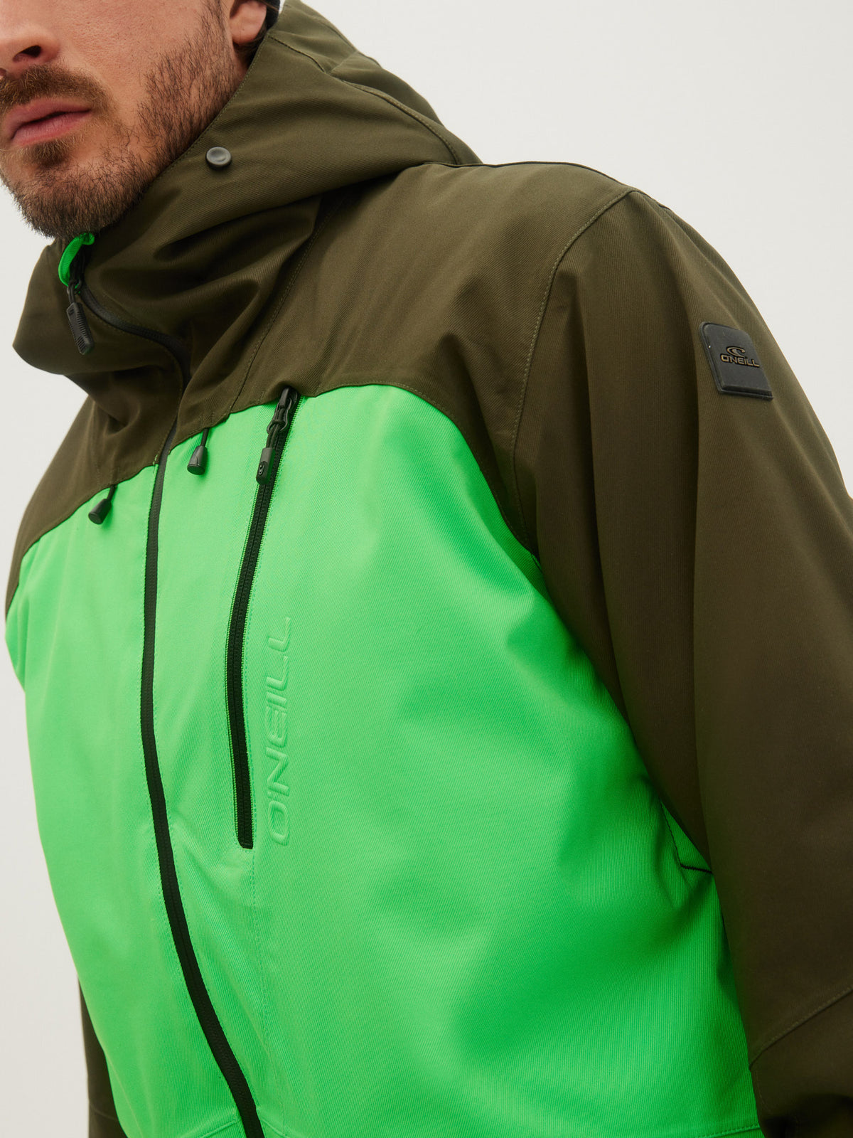 O'Neill Mens Total Disorder Jacket in Poison Green