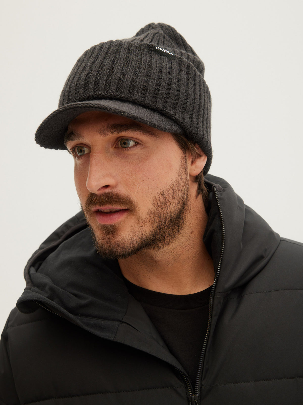 O'Neill Mens O'Neill Visor Beanie in Black Out
