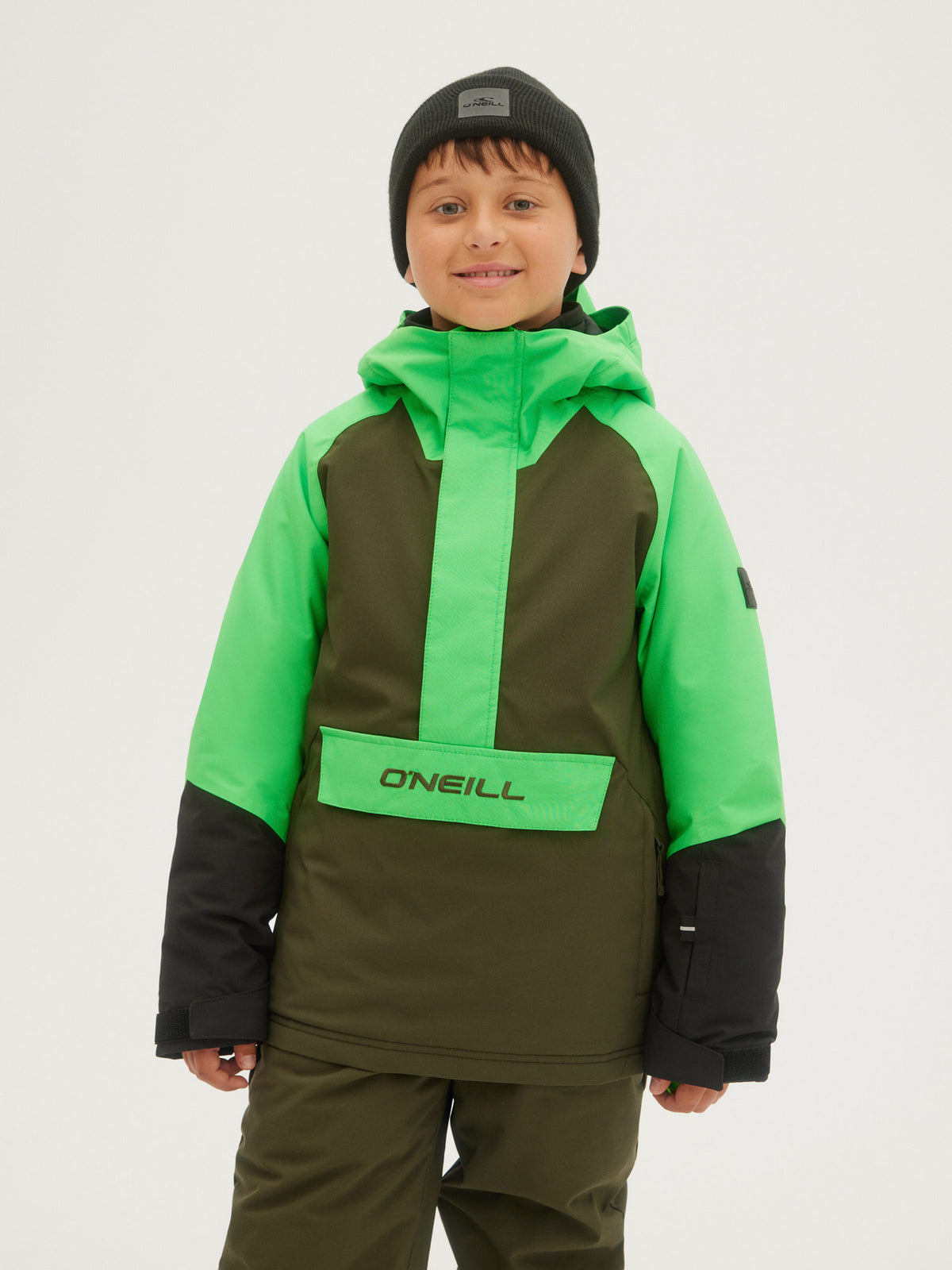 O'Neill Boys Anorak Jacket in Poison Green