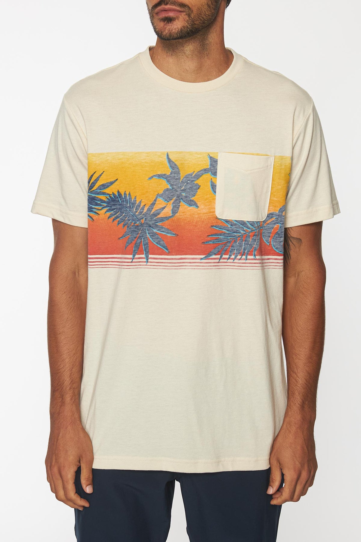MENS HEIST PRINT CREW TEE