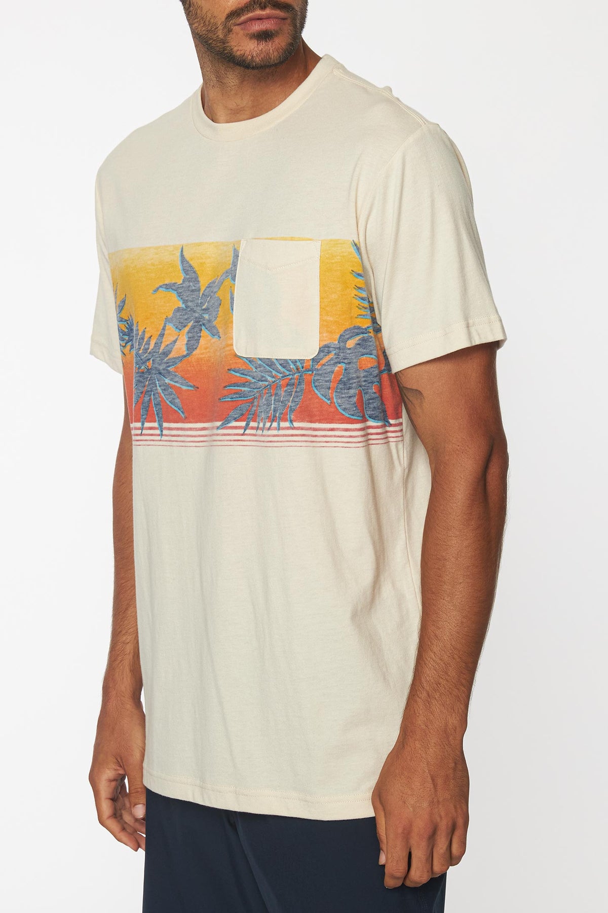 MENS HEIST PRINT CREW TEE