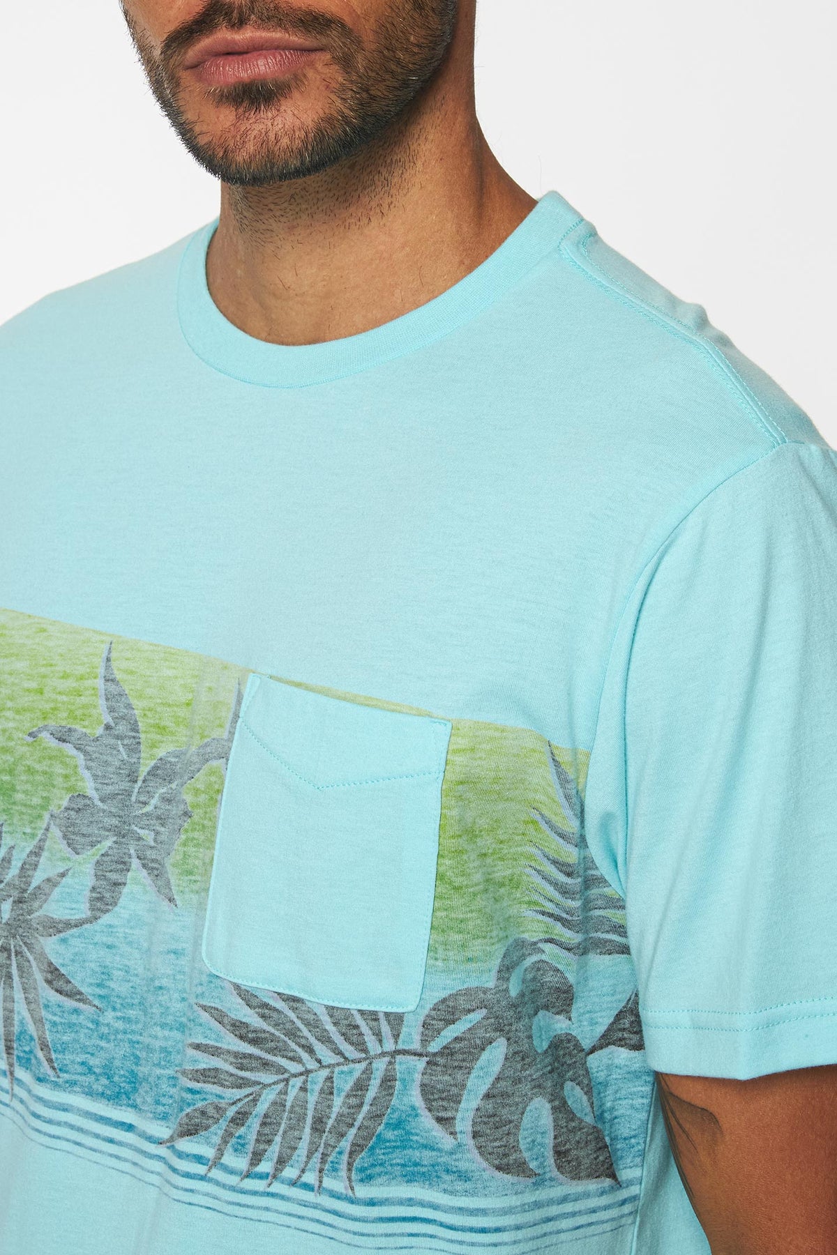 MENS HEIST PRINT CREW TEE