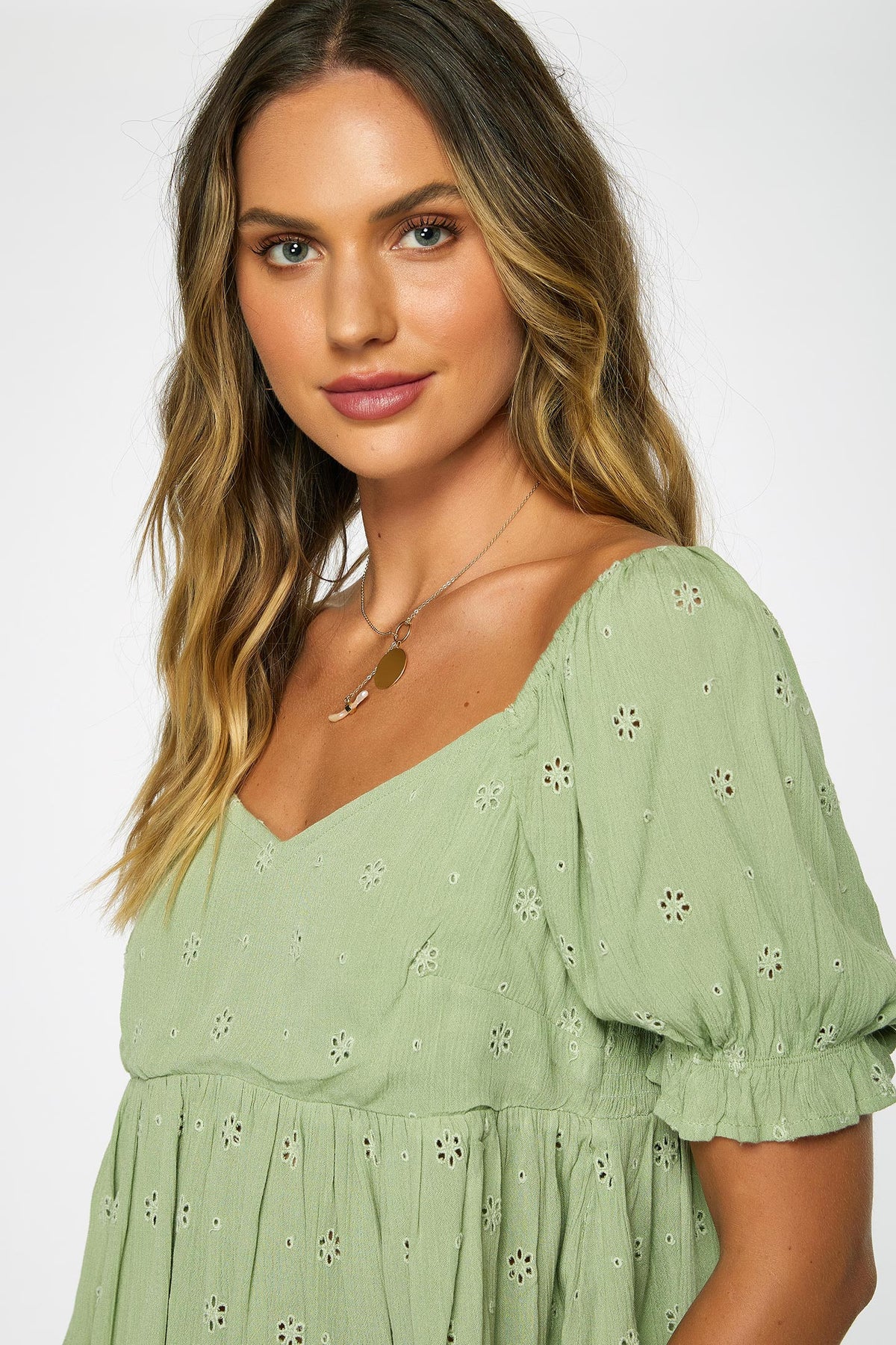 LADIES ISABEL EYELET TOP