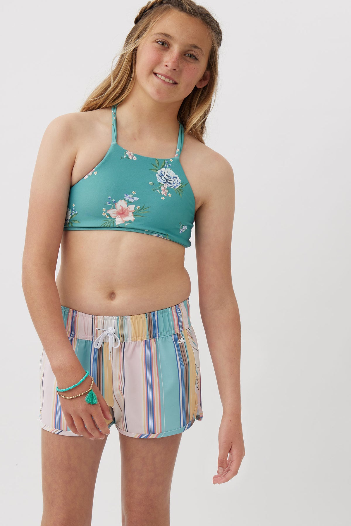 GIRL'S LANE PRINTED STRETCH 2” BOARDSHORTS