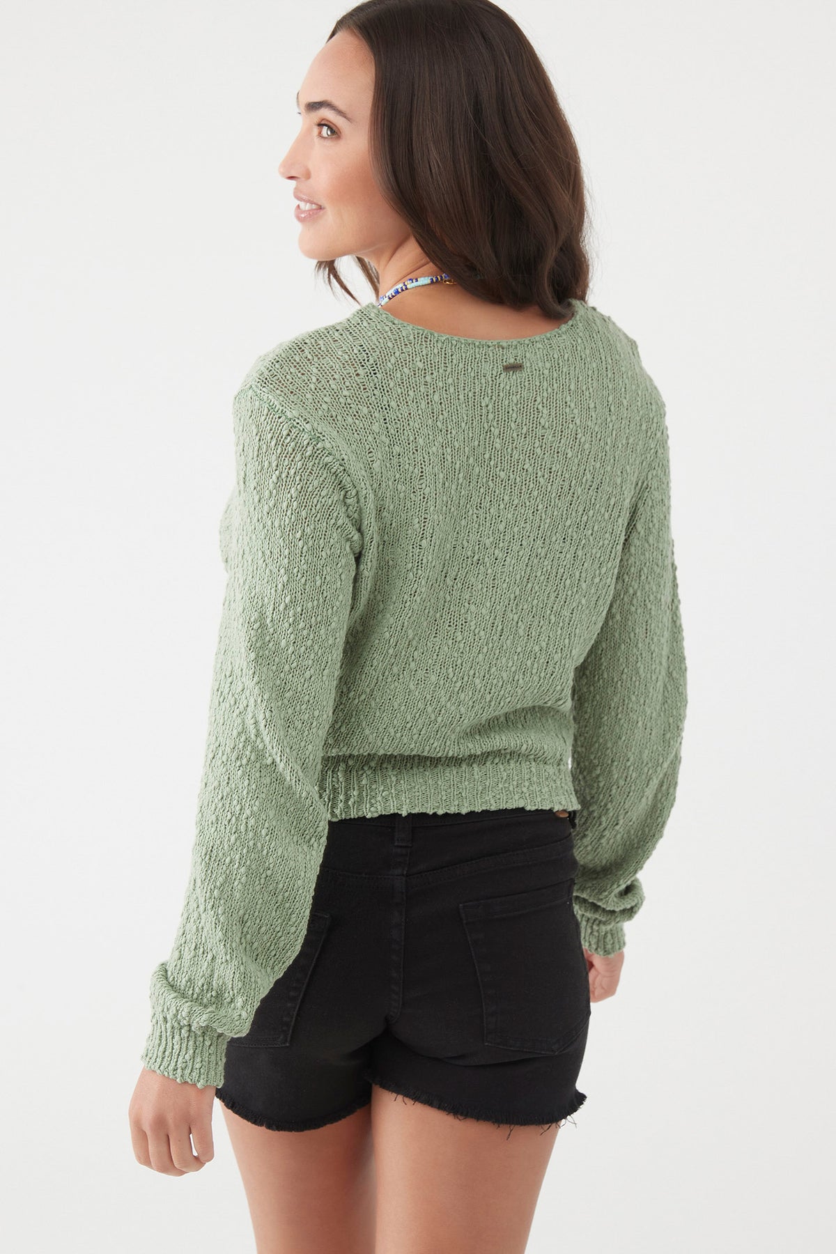 SEASIDE WRAP KNIT SWEATER