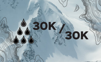 Indice d'imperméabilité à l'eau et respirabilitée de 30K / 30K