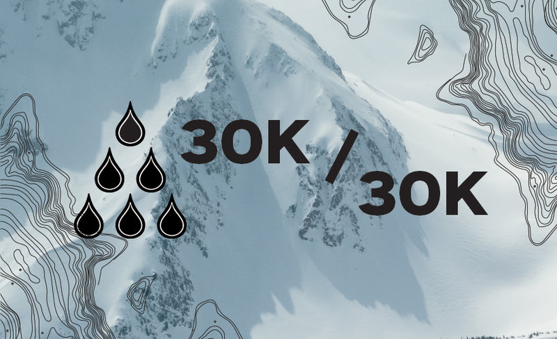 30K / 30K Waterproof Breathability Rating