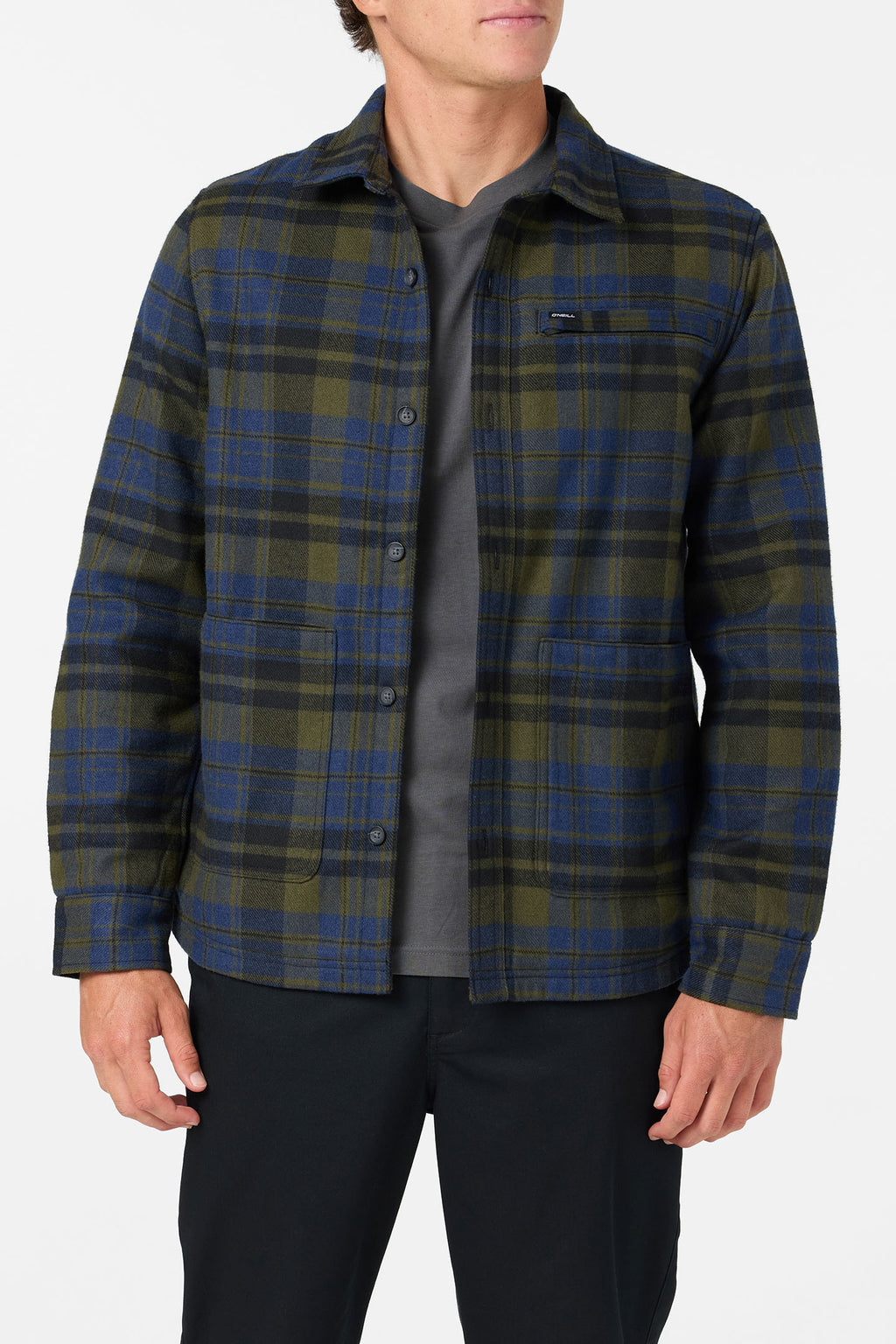 PLAID HIGH PILE LINED JACKET