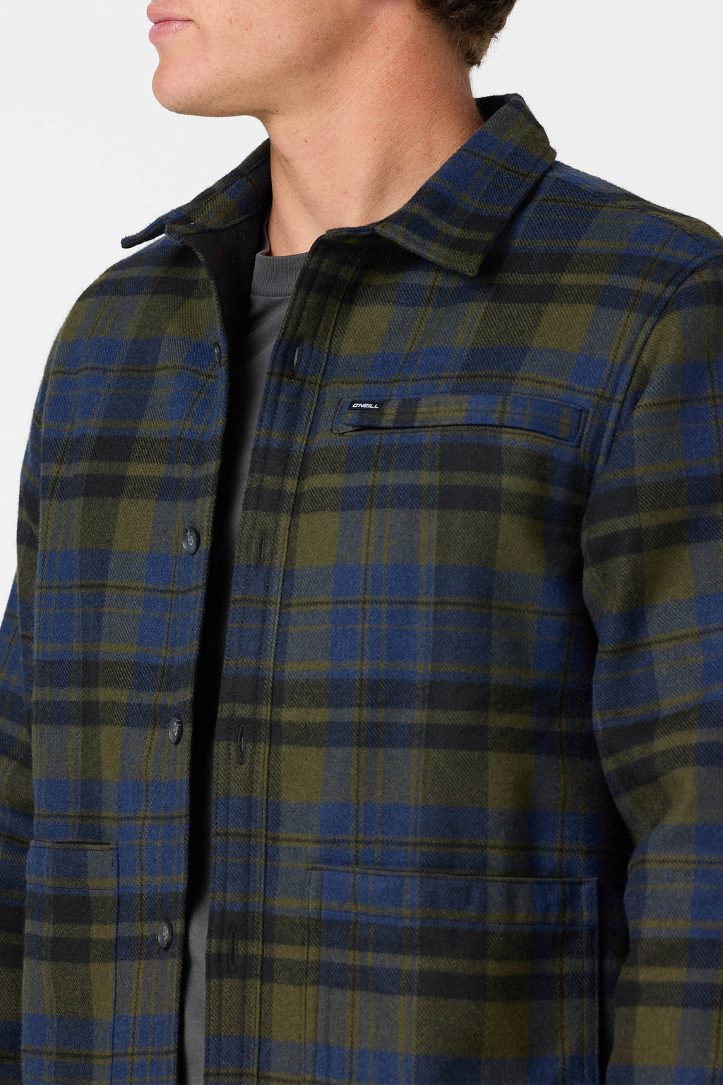 PLAID HIGH PILE LINED JACKET