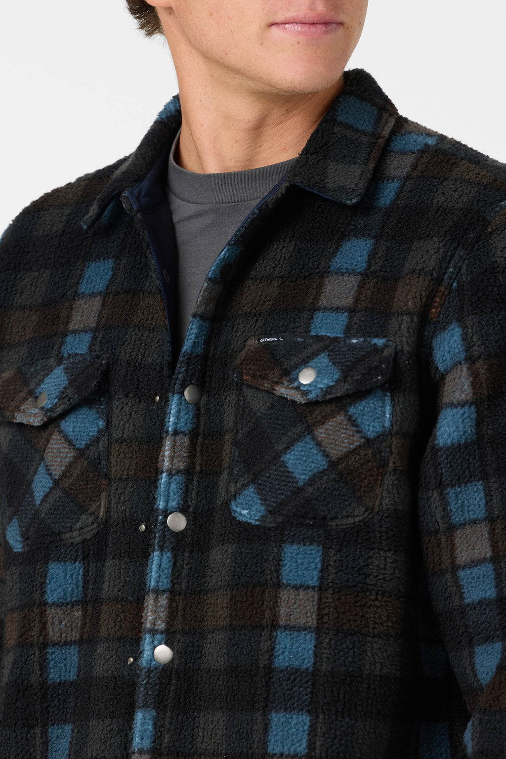GLACIER PLAID HIGH PILE SUPERFLEECE