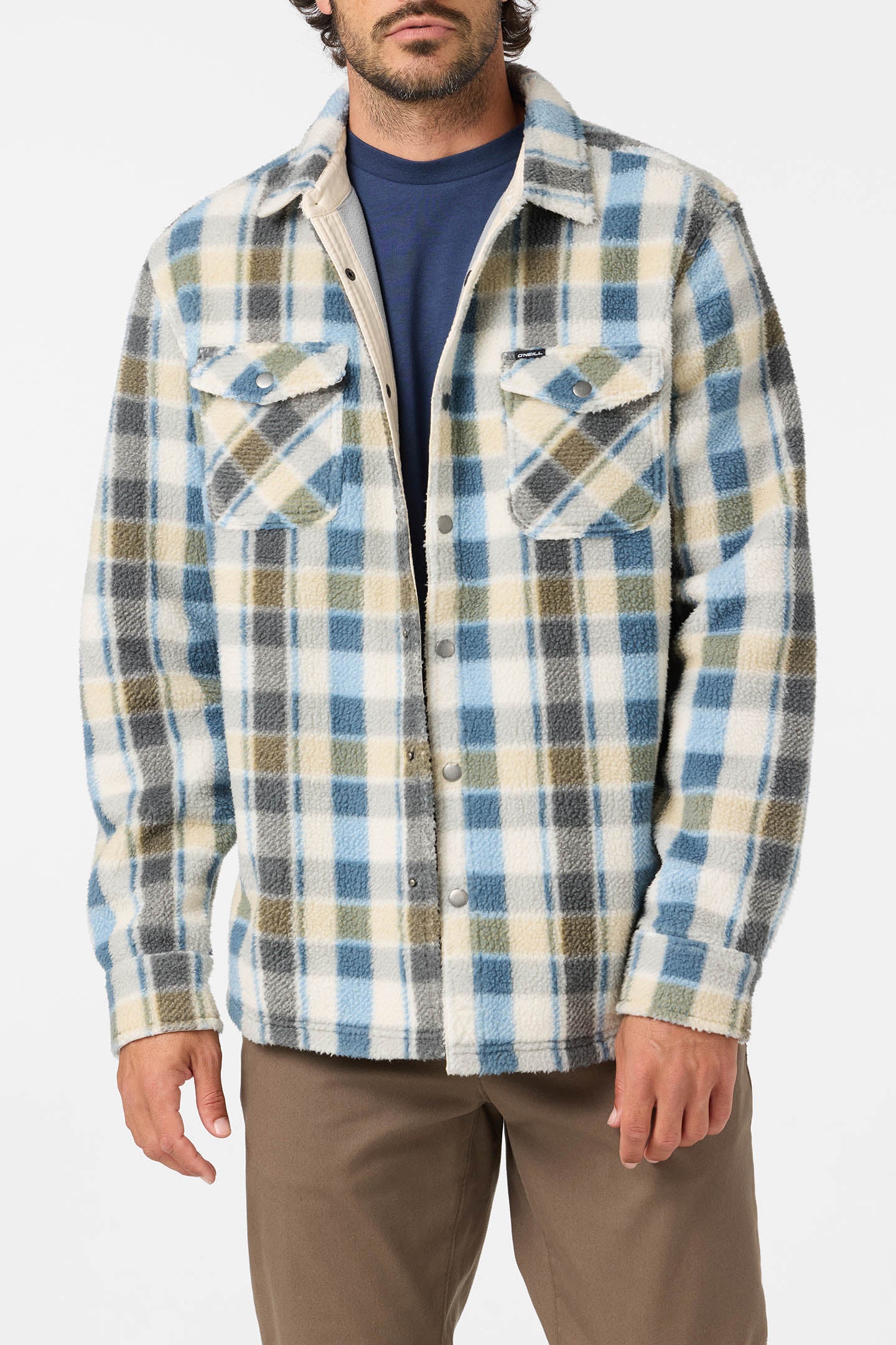 GLACIER PLAID HIGH PILE SUPERFLEECE
