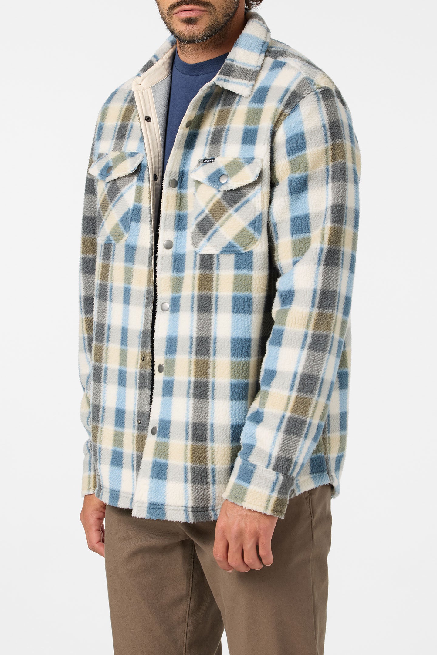 GLACIER PLAID HIGH PILE SUPERFLEECE