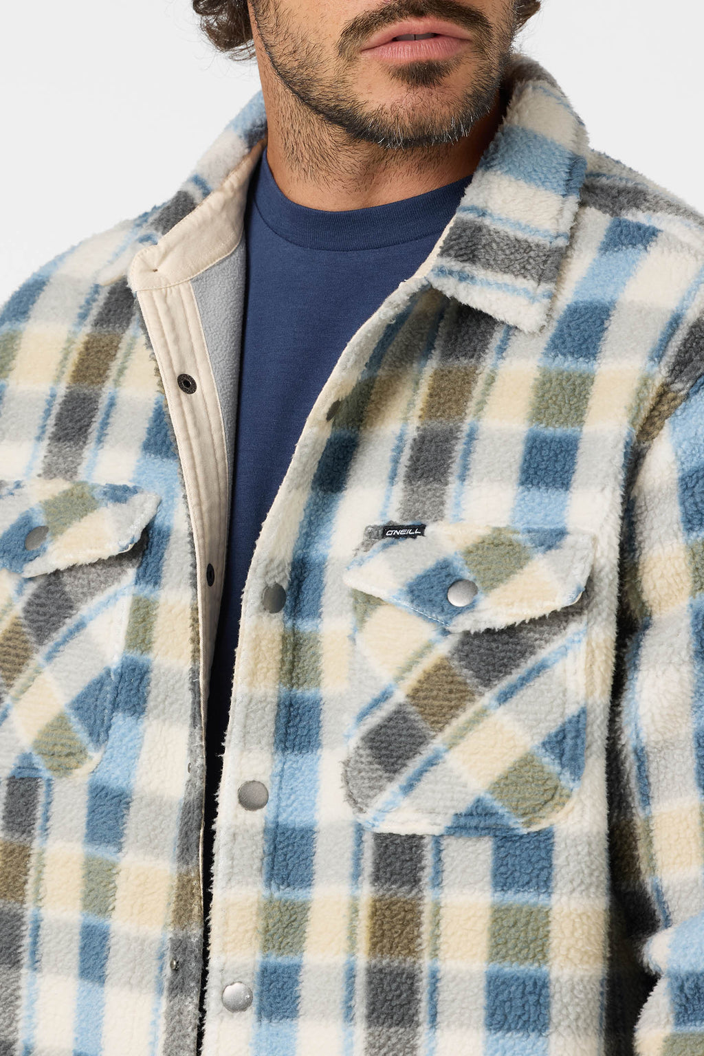 GLACIER PLAID HIGH PILE SUPERFLEECE