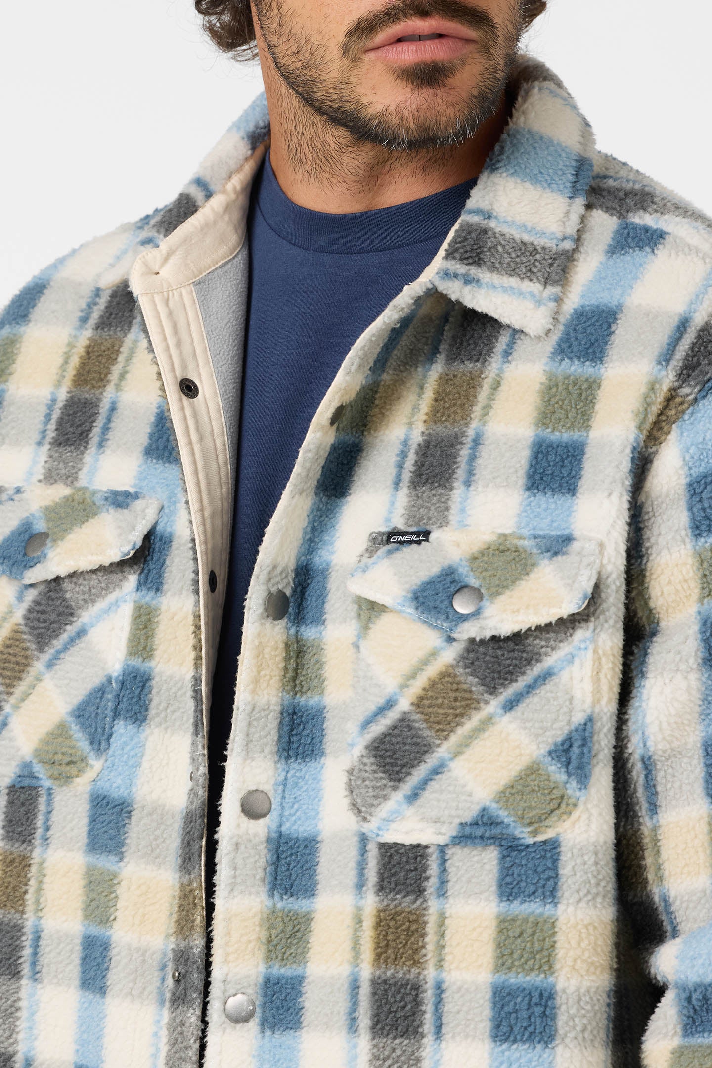 GLACIER PLAID HIGH PILE SUPERFLEECE