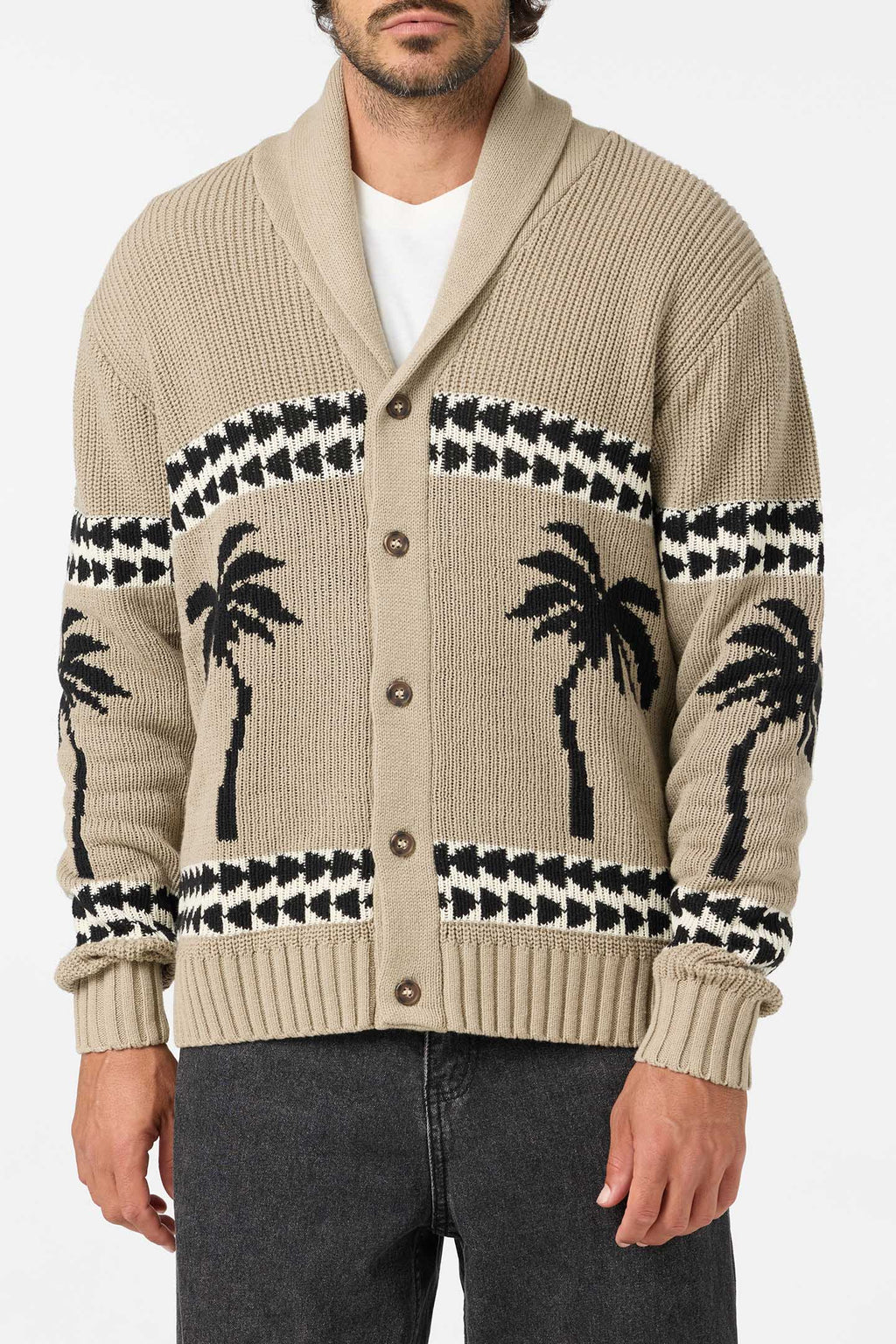 MIRRORED PALMS CARDIGAN