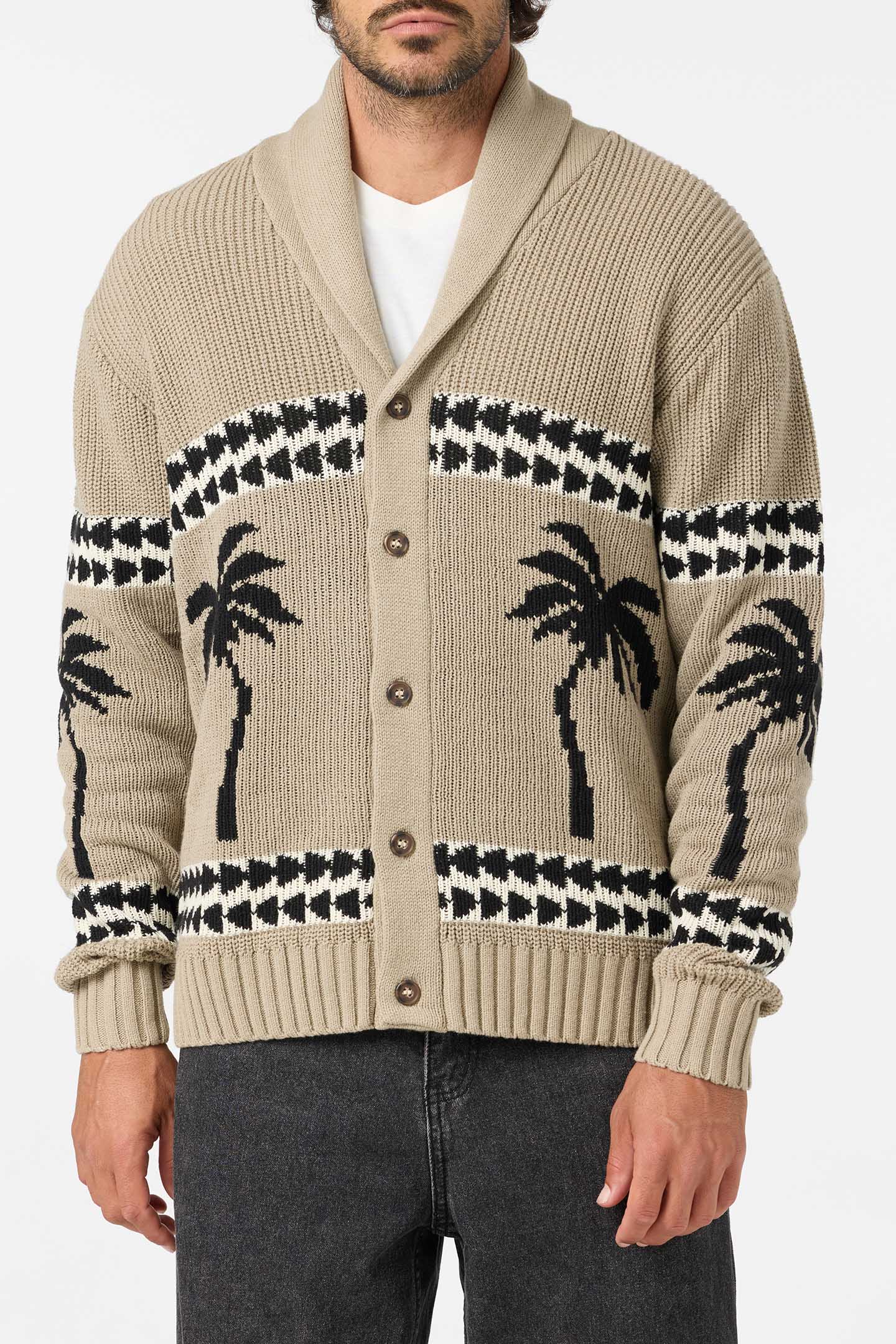 MIRRORED PALMS CARDIGAN