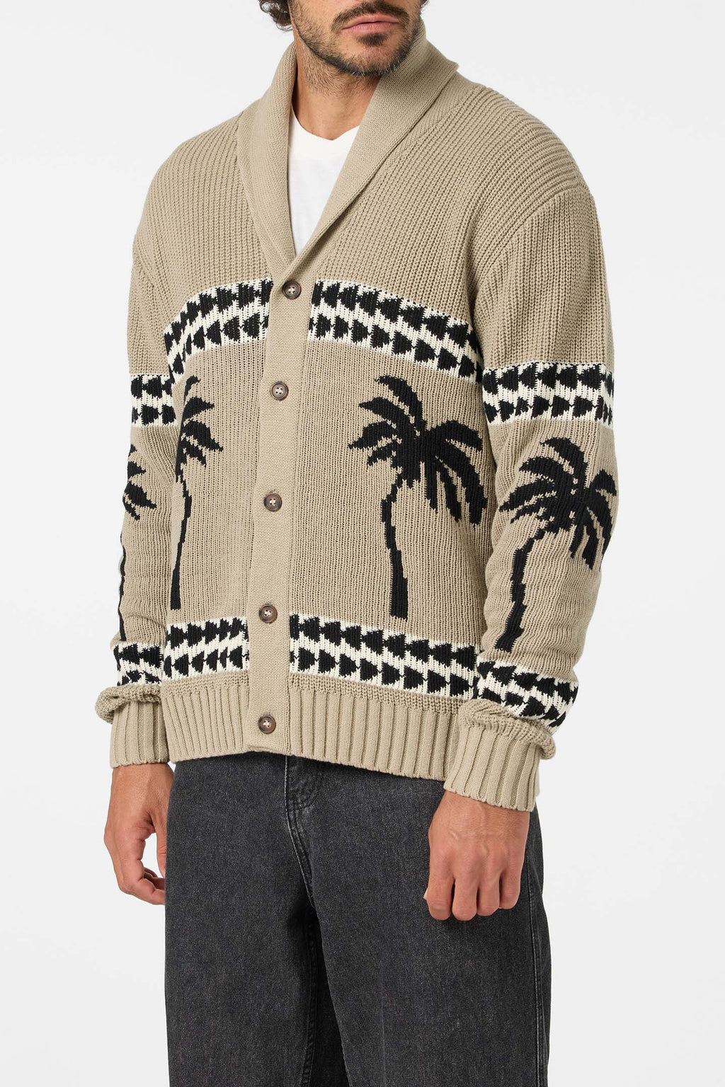 MIRRORED PALMS CARDIGAN