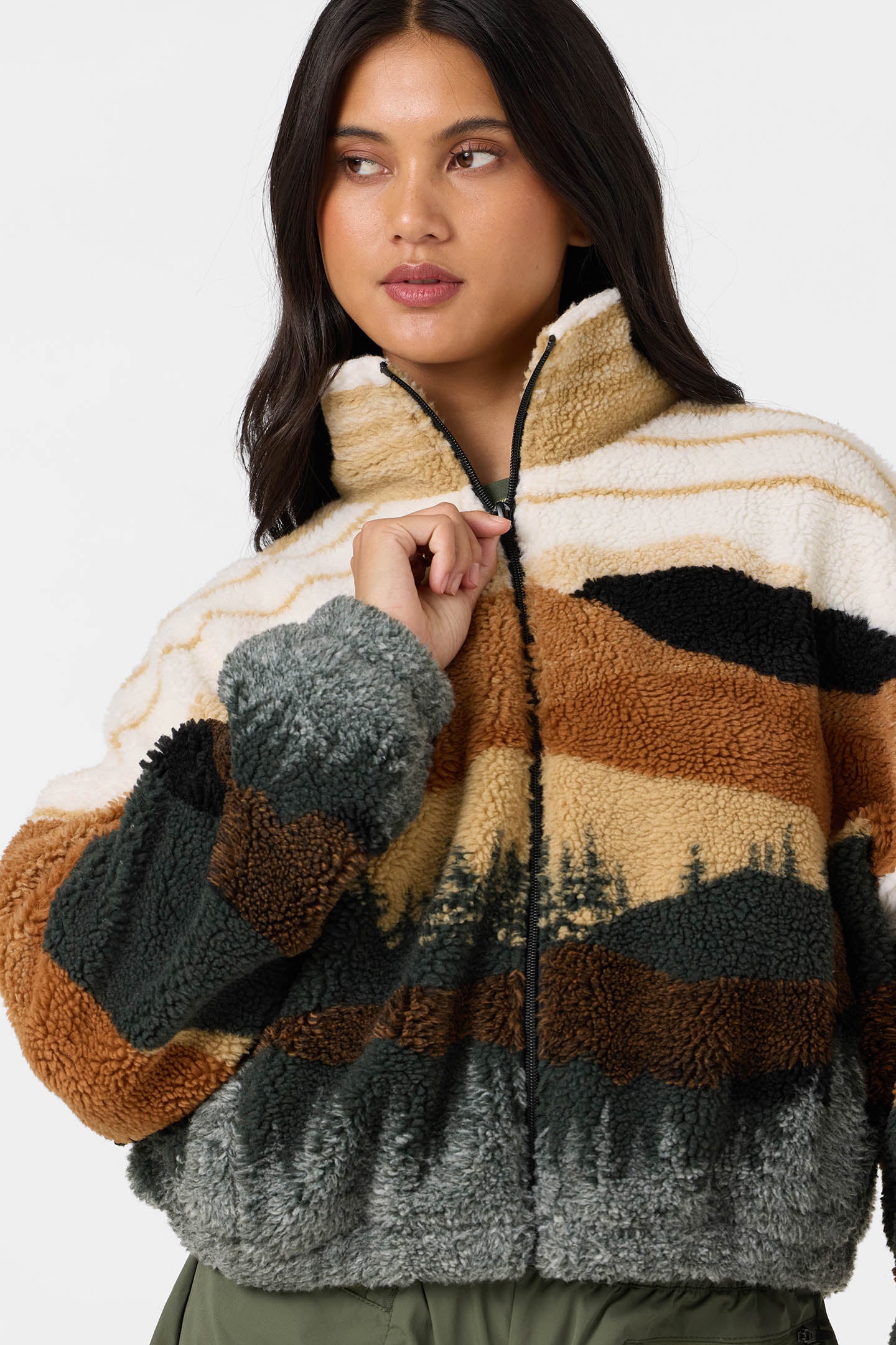 CORDIN JACQUARD SHERPA JACKET