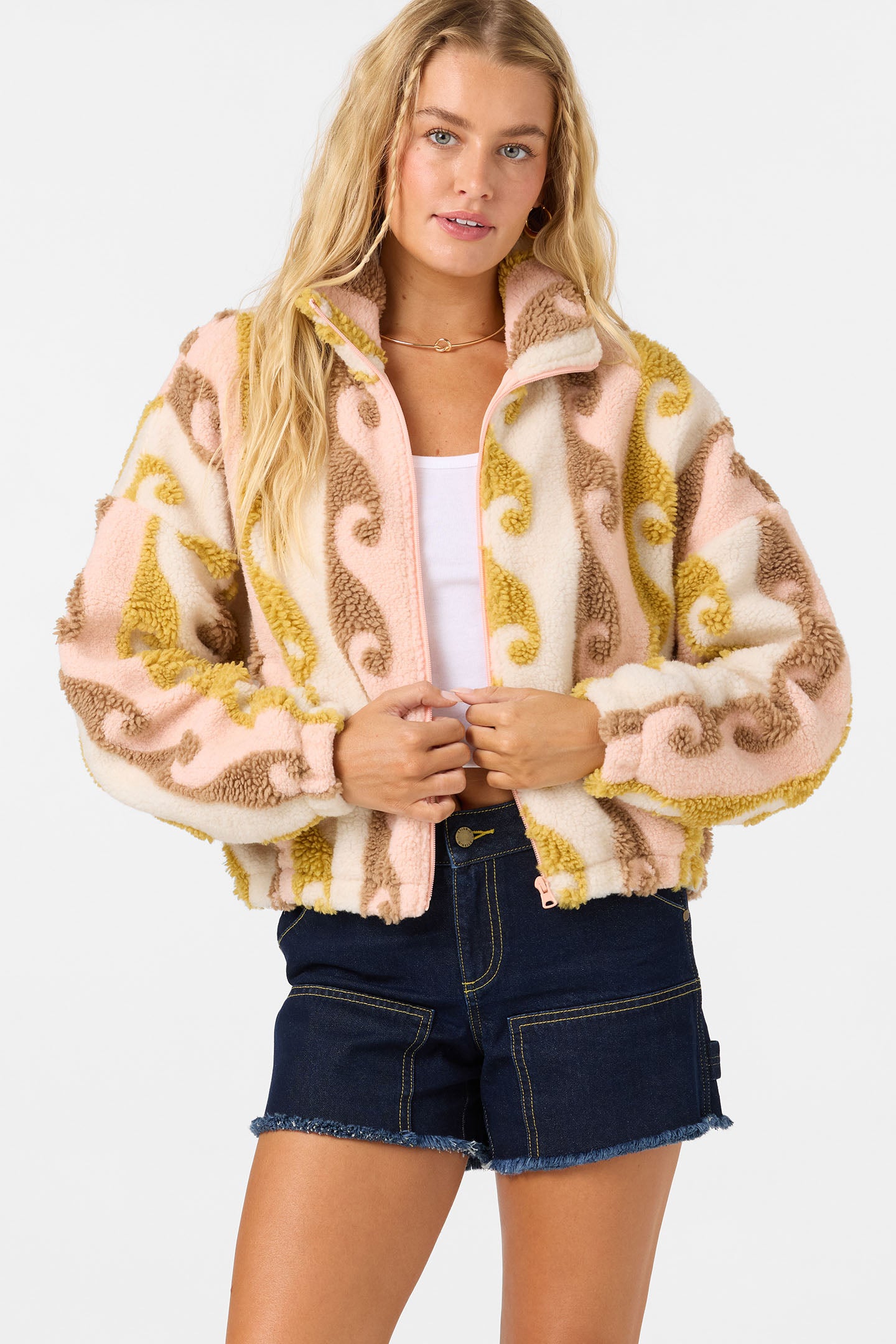 CORDIN JACQUARD SHERPA JACKET
