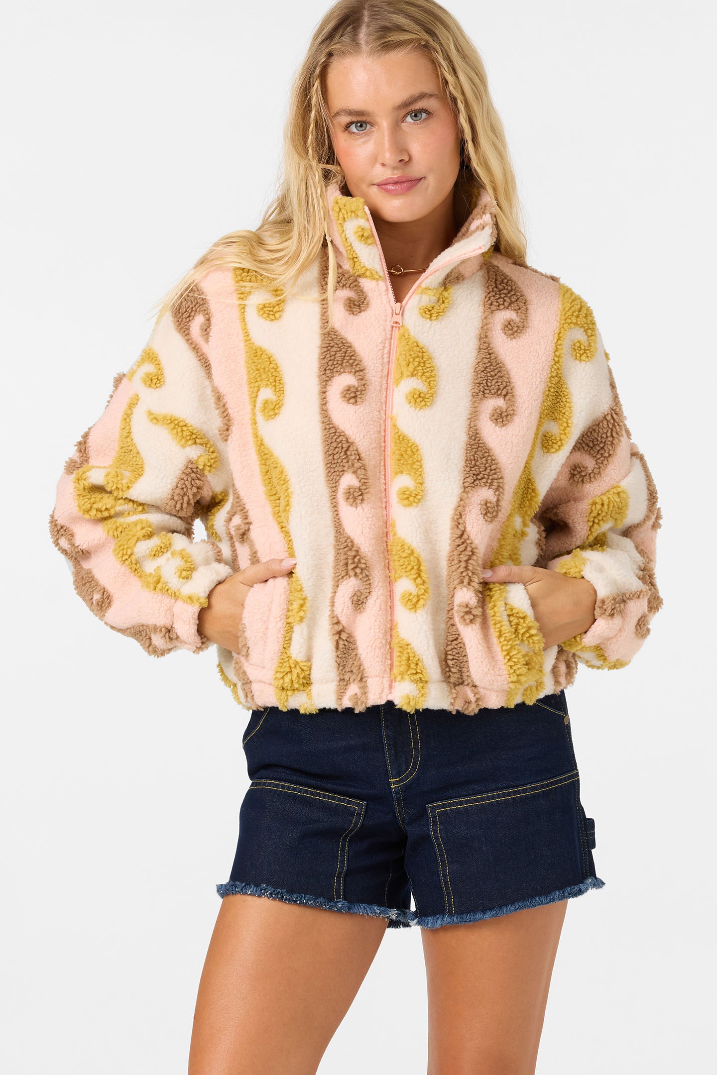 CORDIN JACQUARD SHERPA JACKET