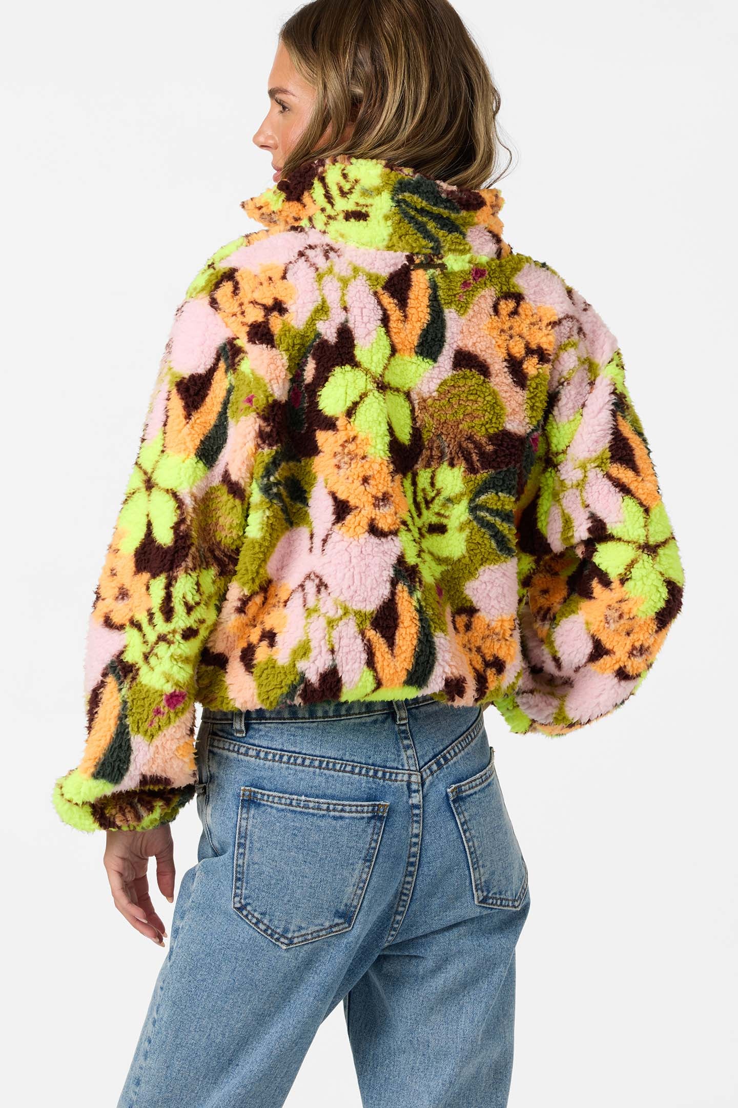 KACEY HIGH PILE 1/2 ZIP JACKET